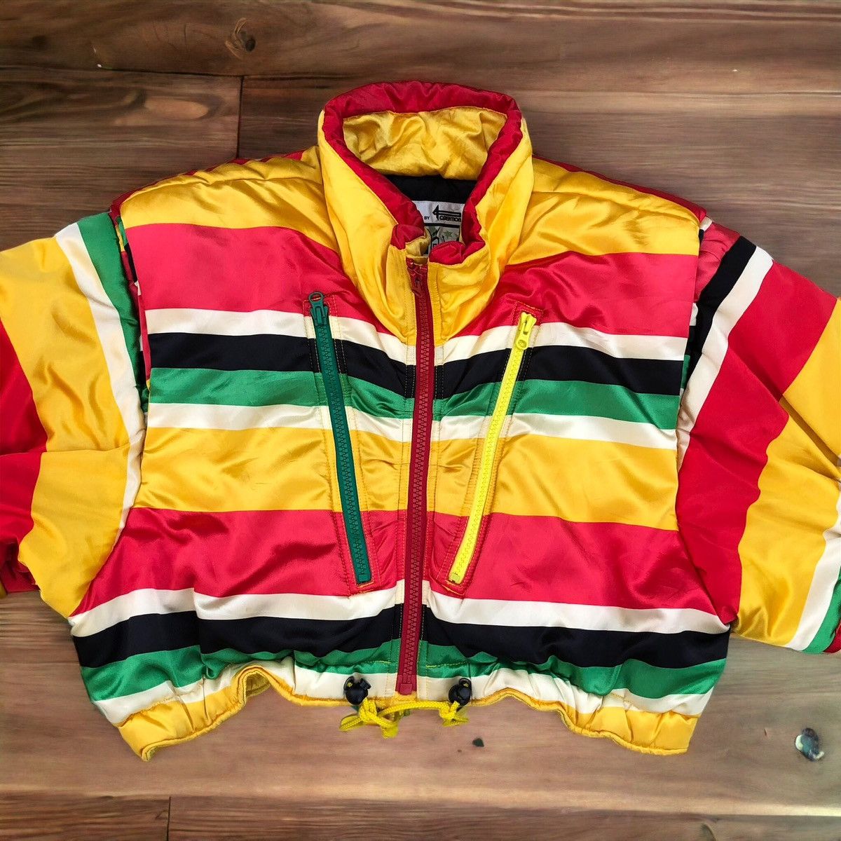 Vintage Made By Creation Gagan-Do Half Multi Coloured Ski Jacket Size M / US 6-8 / IT 42-44 - 4 Thumbnail