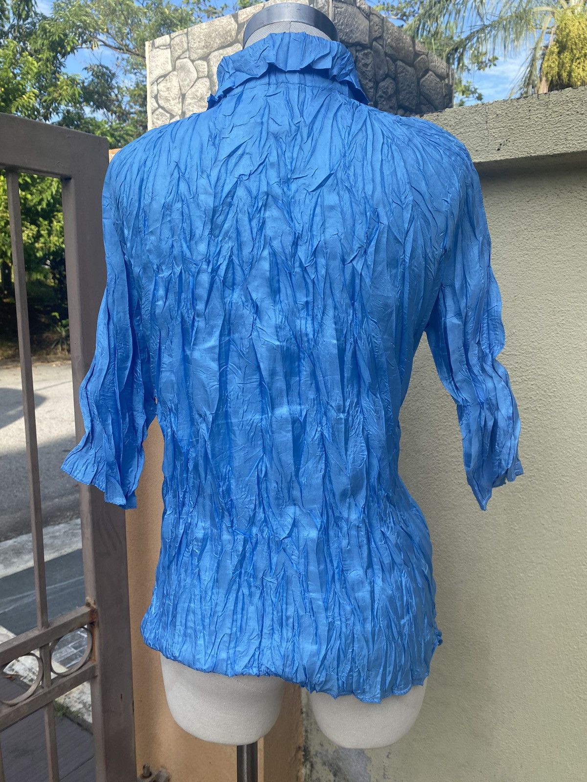 Issey Miyake blue button up Size L / US 10 / IT 46 - 3 Thumbnail