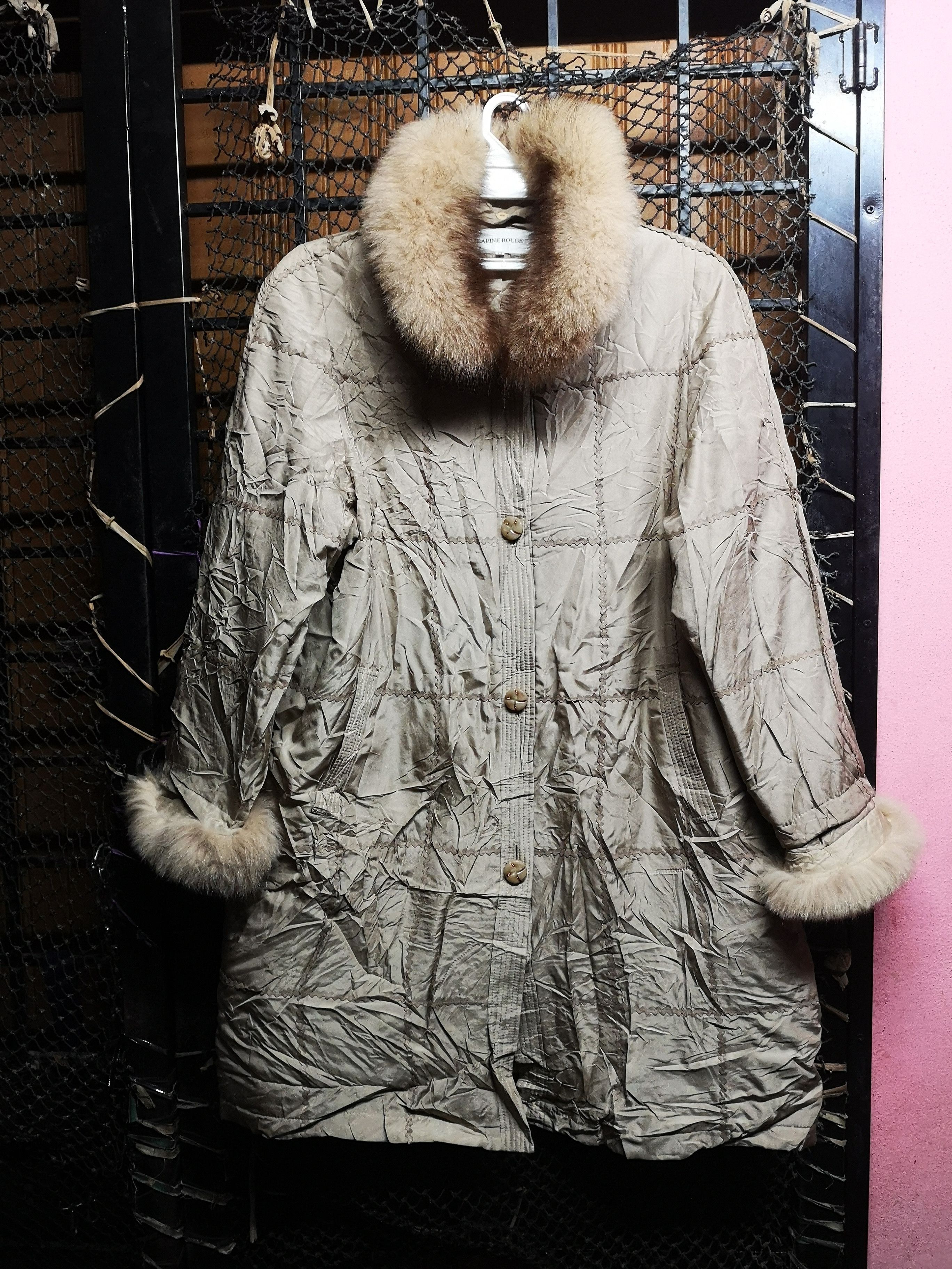 Japanese Brand × Vintage Lapine Rouge Long Coat with Original Fur Size L / US 10 / IT 46 - 1 Thumbnail