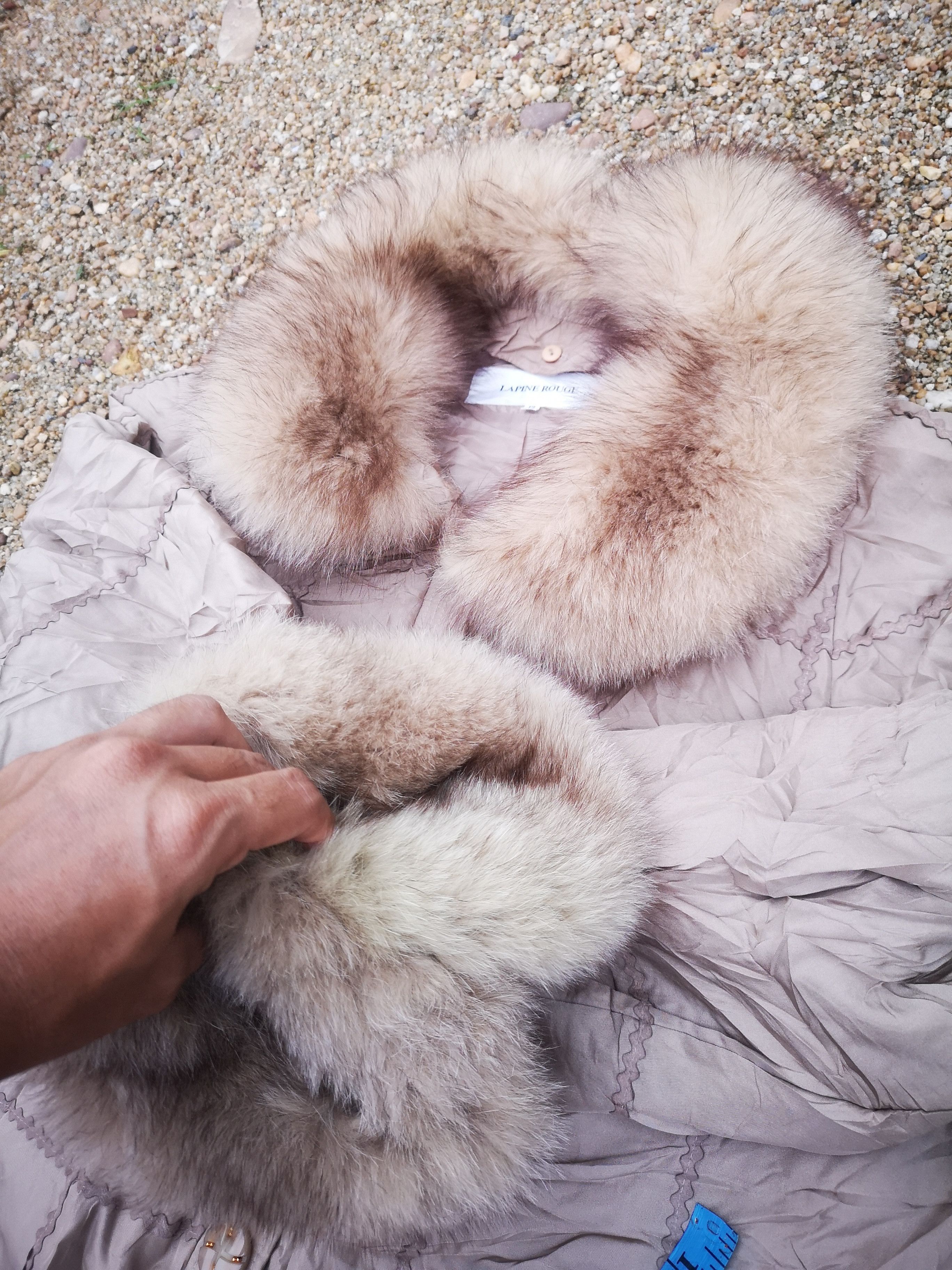 Japanese Brand × Vintage Lapine Rouge Long Coat with Original Fur Size L / US 10 / IT 46 - 10 Thumbnail