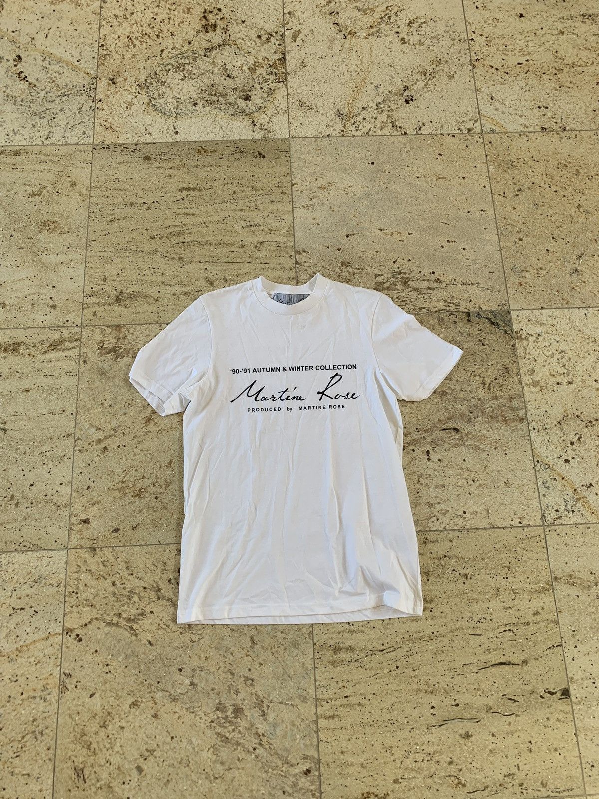 image of Martine Rose Logo Tee, Ss In White, Men's (Size XS)