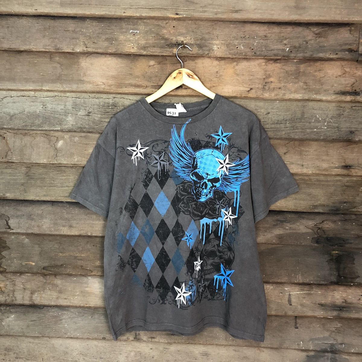 Japanese Brand × Seditionaries Skull gratify Delta Grey Short Sleeve Shirt #3521 Size US L / EU 52-54 / 3 - 3 Thumbnail