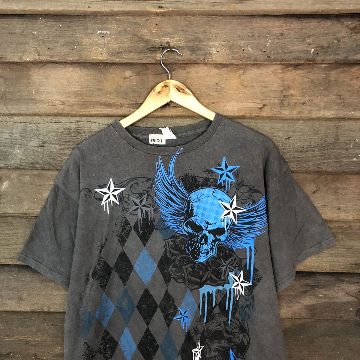 Japanese Brand × Seditionaries Skull gratify Delta Grey Short Sleeve Shirt #3521 Size US L / EU 52-54 / 3 - 7 Thumbnail