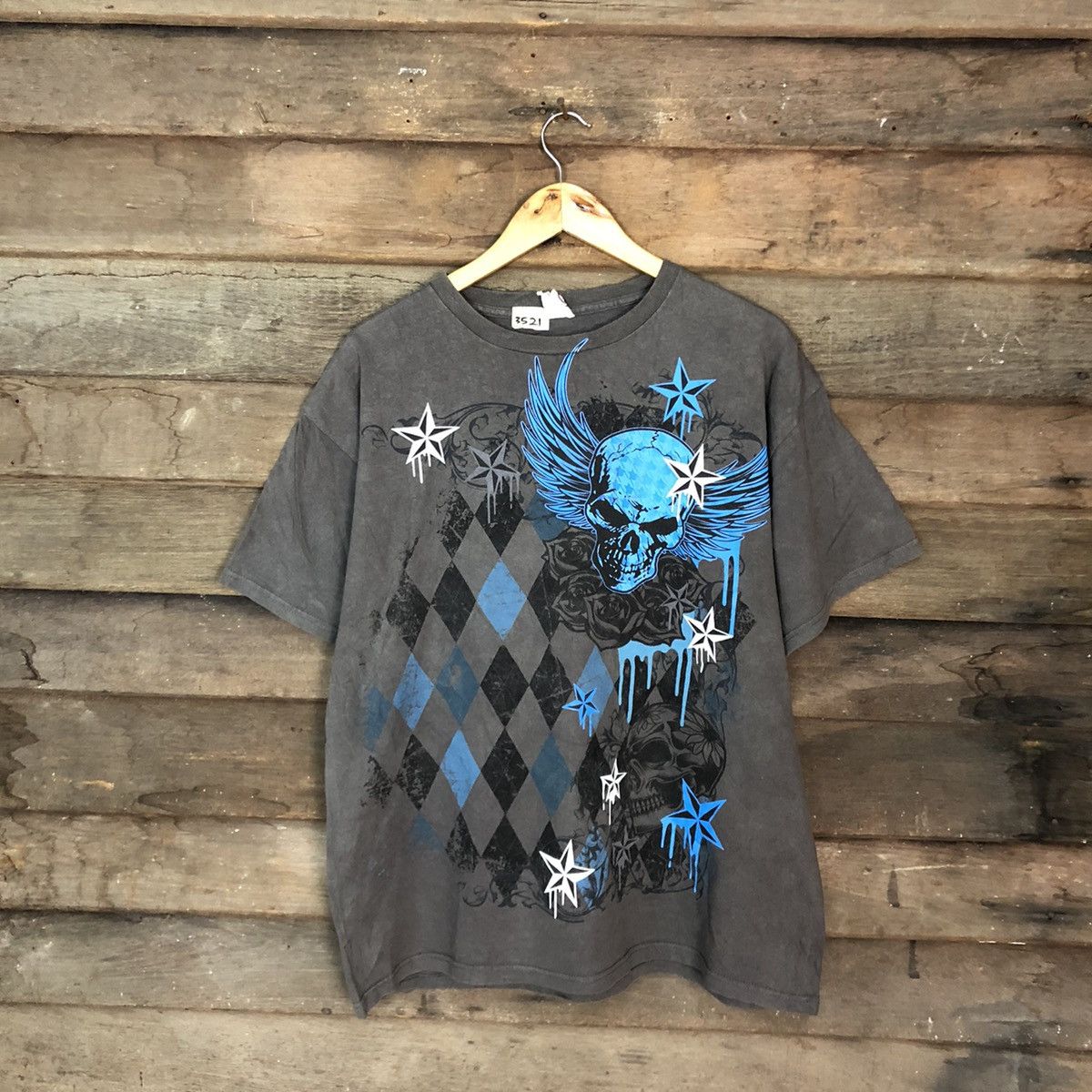 Japanese Brand × Seditionaries Skull gratify Delta Grey Short Sleeve Shirt #3521 Size US L / EU 52-54 / 3 - 1 Thumbnail