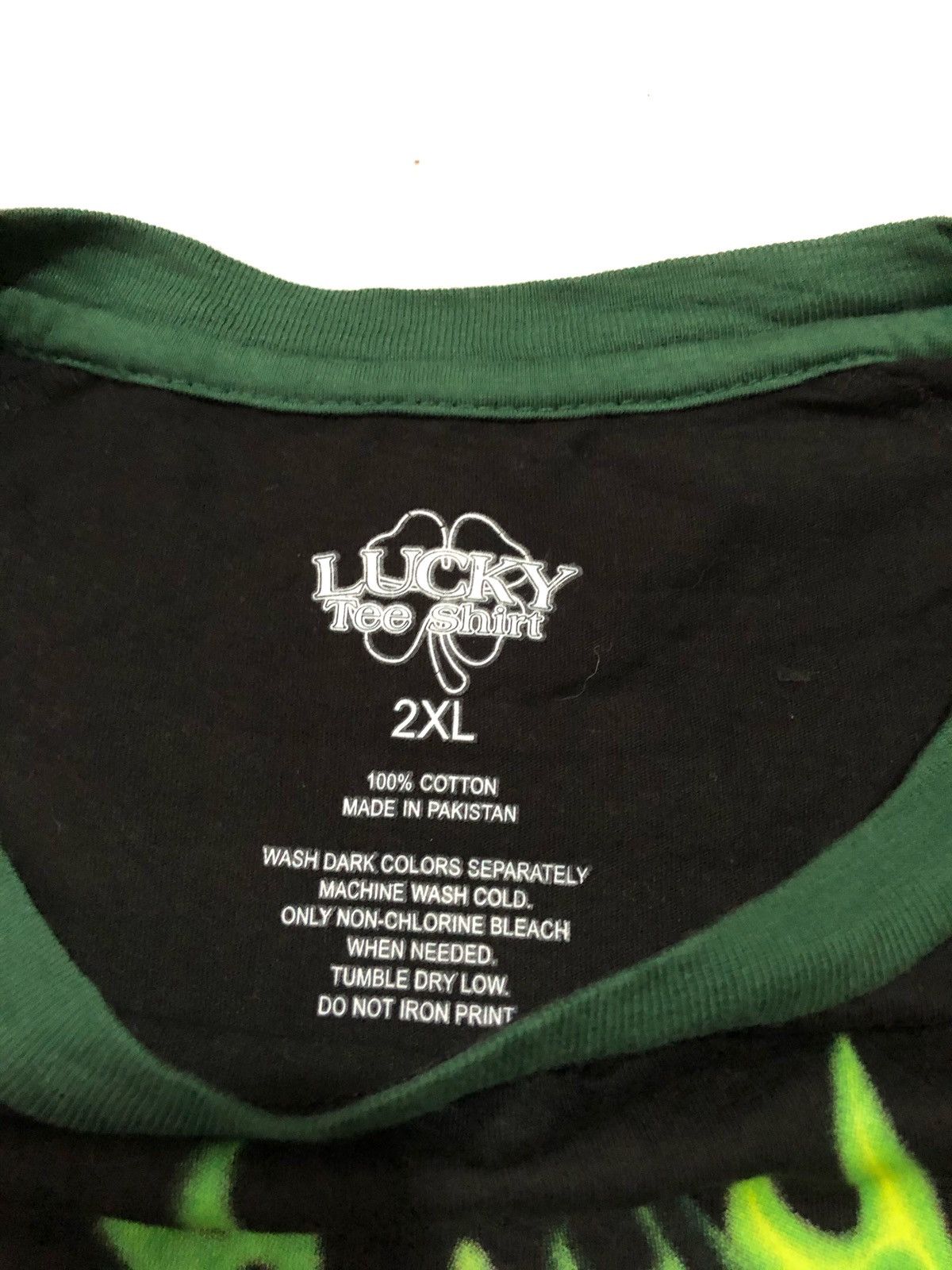 Lucky Brand Lucky Tee Shirt Mens Black Skull Clover Graphic Size US XXL / EU 58 / 5 - 2 Thumbnail