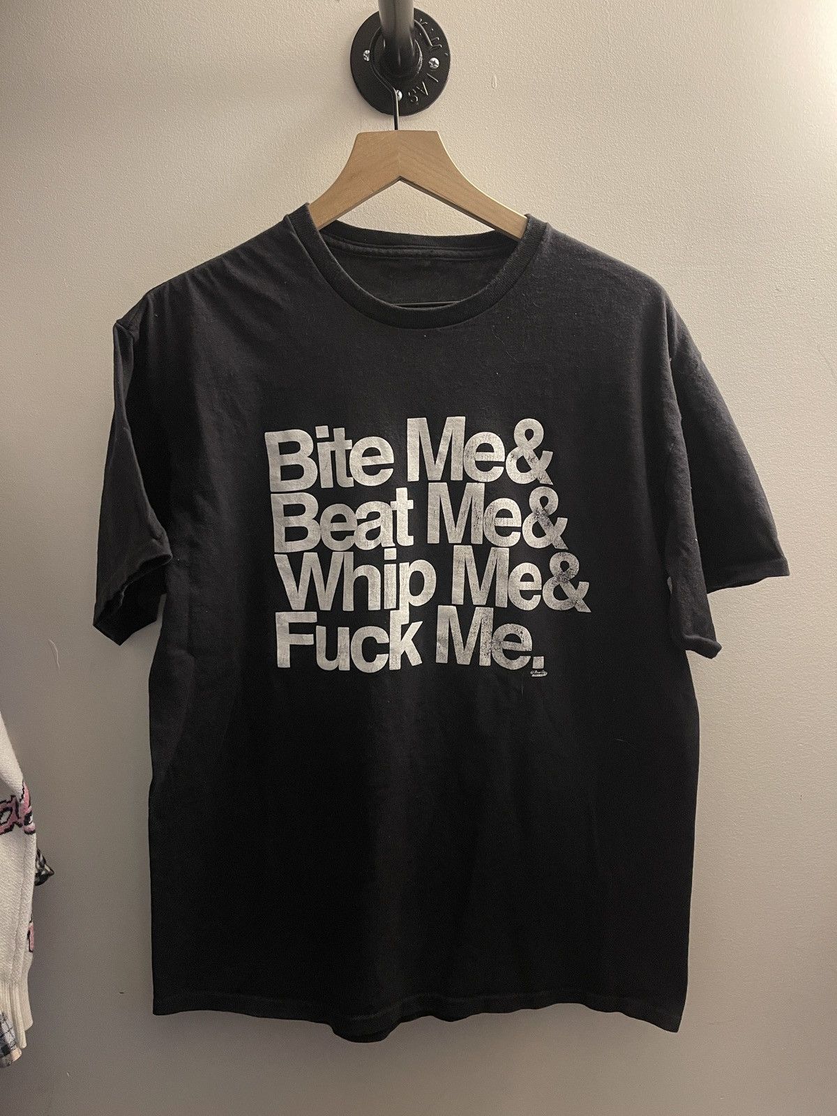 Vintage VINTAGE Y2K BITE ME BEAT ME WHIP ME FUCK ME SEX TEE LARGE | Grailed