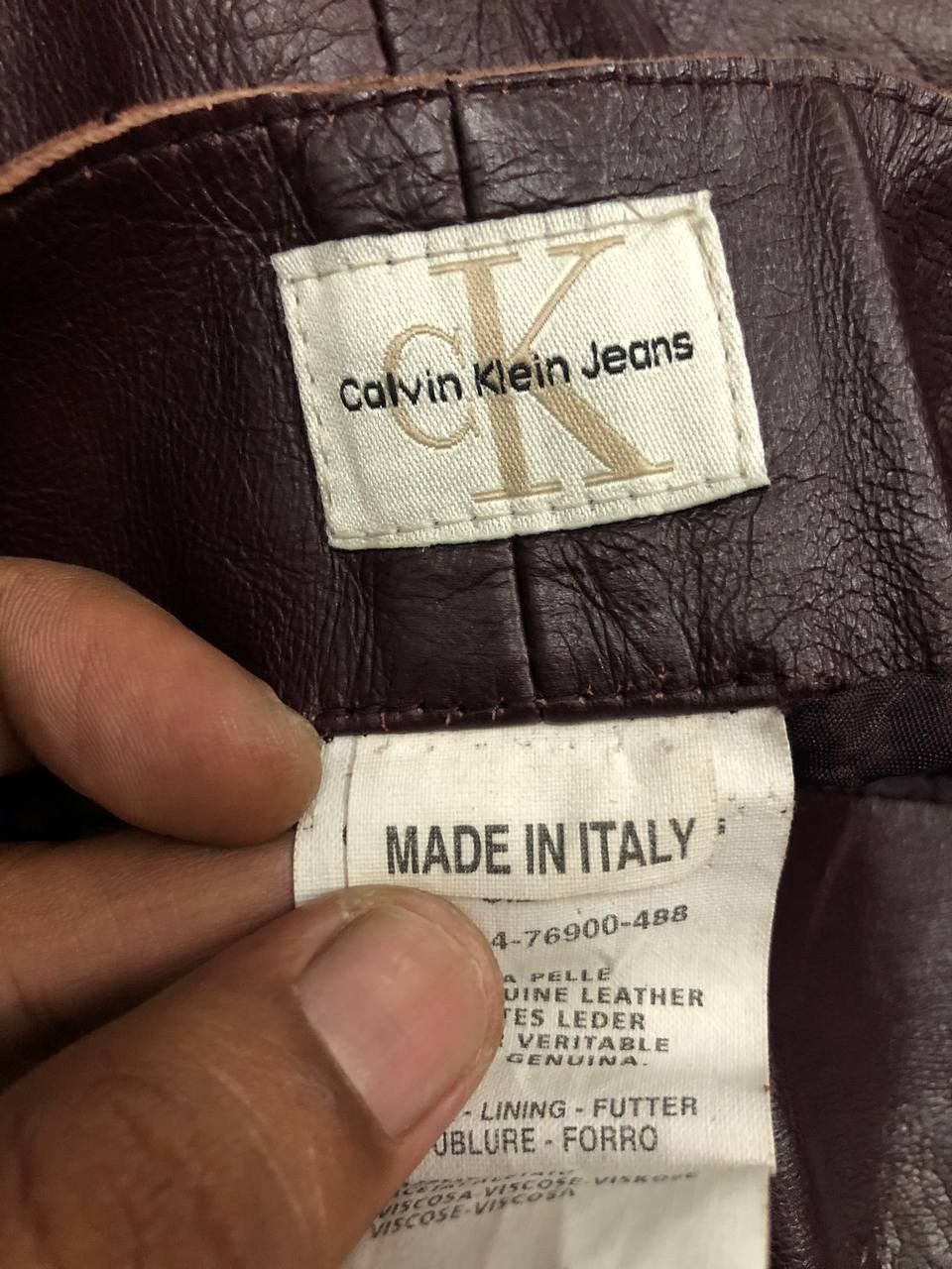 Calvin Klein Vintage Calvin Klien Jeans Leather Trousers Pants Size US 28 / EU 44 - 8 Thumbnail