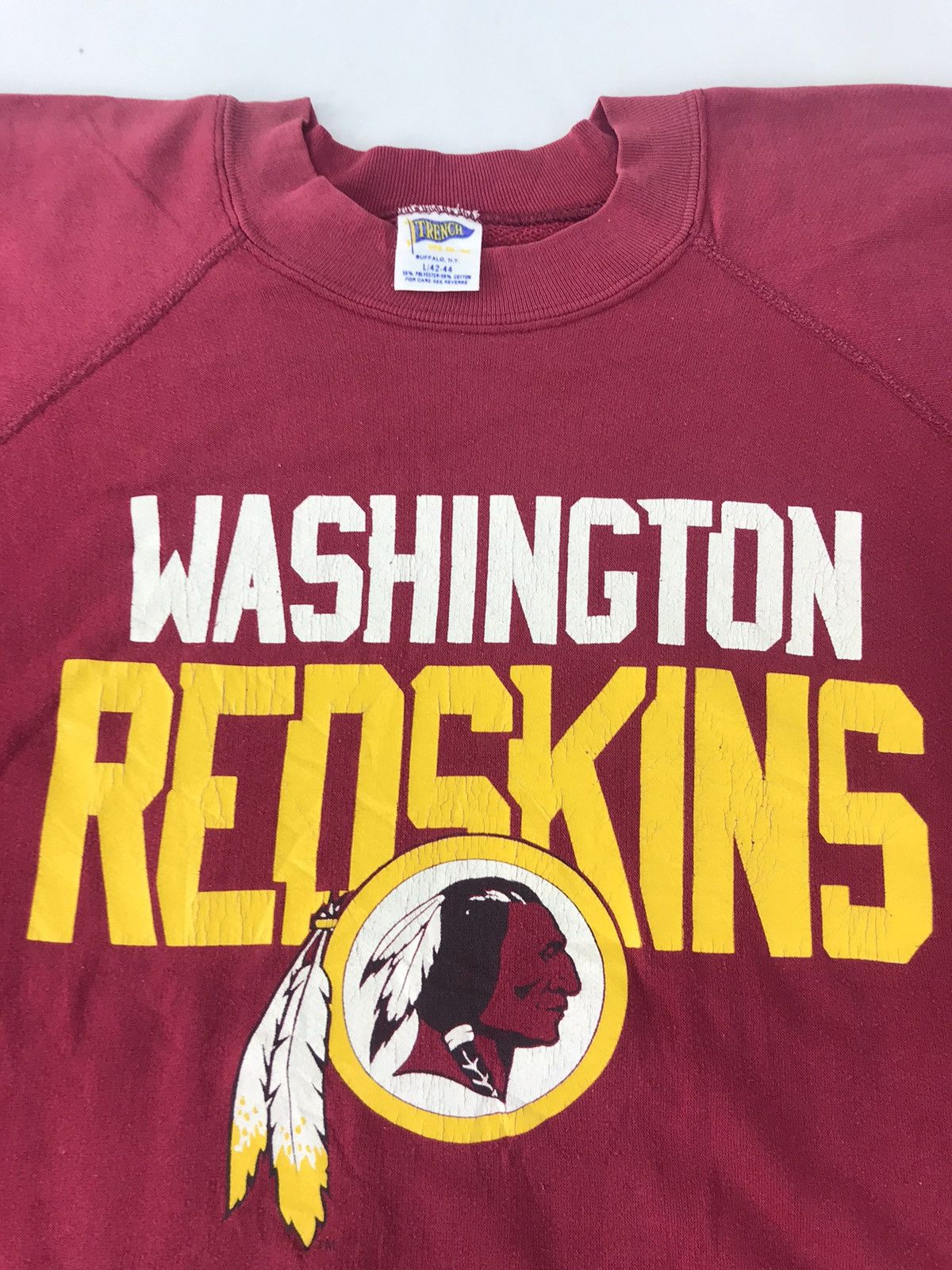 Vintage Trench Washington Redskin Indian Sportswear Spell Out 50/50 Size US L / EU 52-54 / 3 - 3 Thumbnail