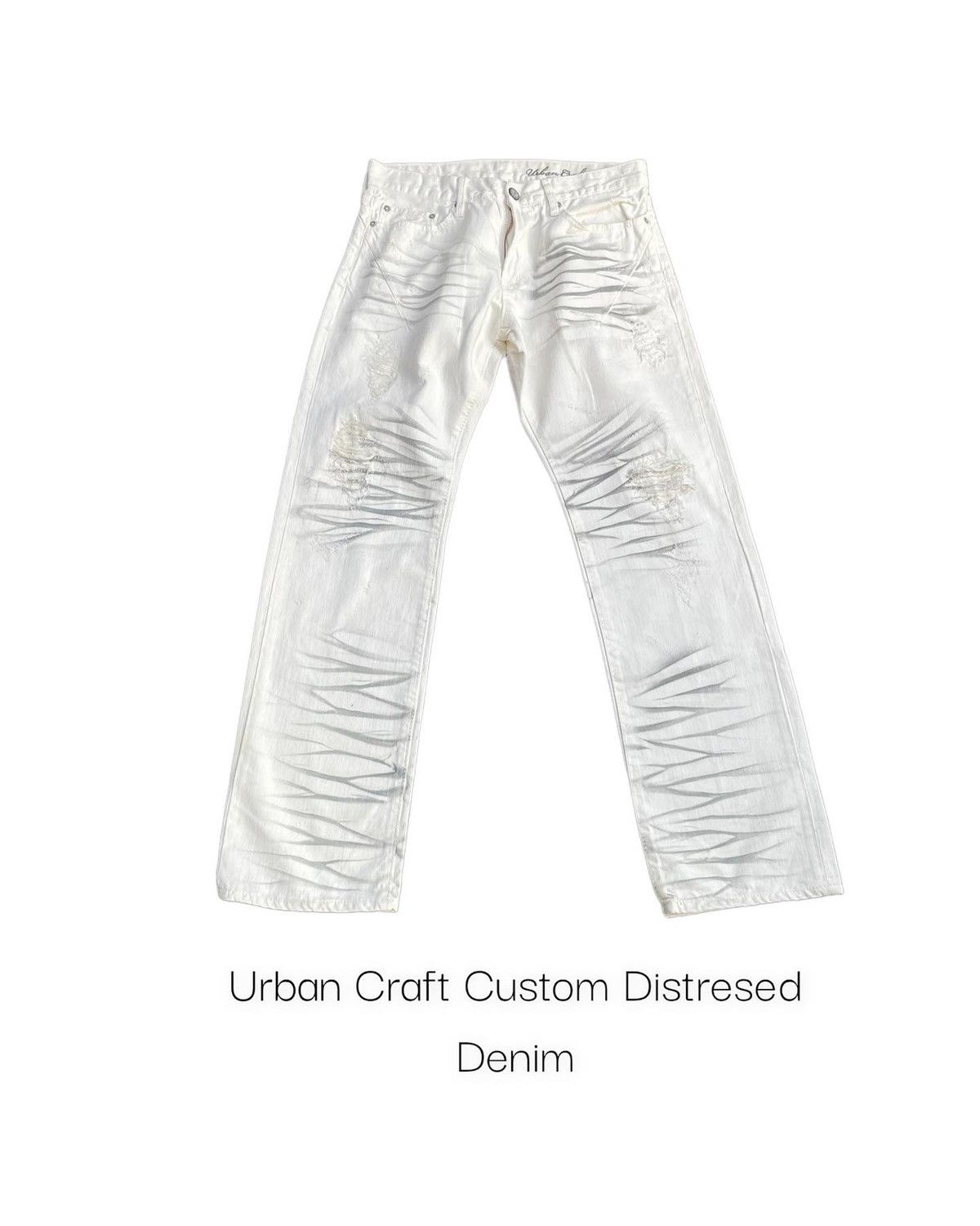 Japanese Brand Urban Craft Custom Distresed Denim Size US 33 - 1 Thumbnail