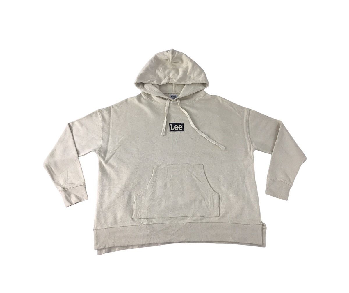 image of 90's Lee Union Made Sanforized Shrunk Pull Over Hoodies in White, Men's (Size Medium)