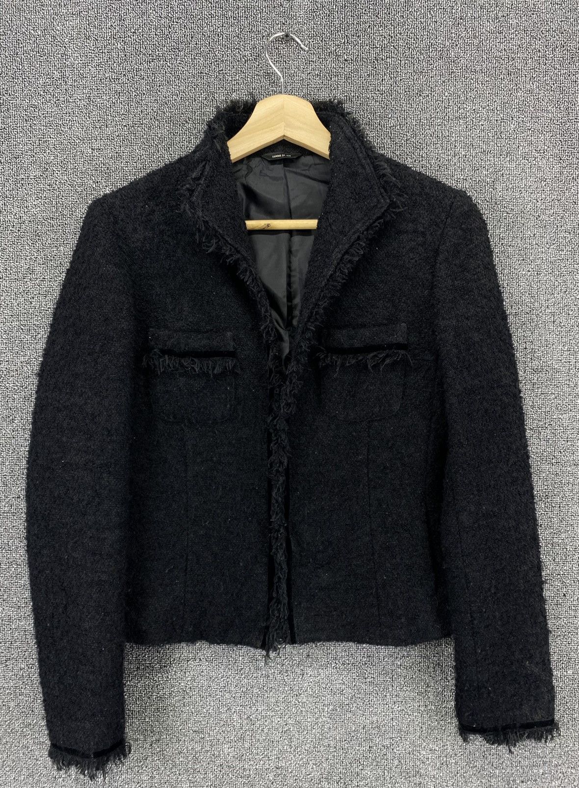 Comme Ca Ism Vintage Comme Ca Ism Fur Cardigan Chanel Style Tweed Jacket Size M / US 6-8 / IT 42-44 - 1 Thumbnail