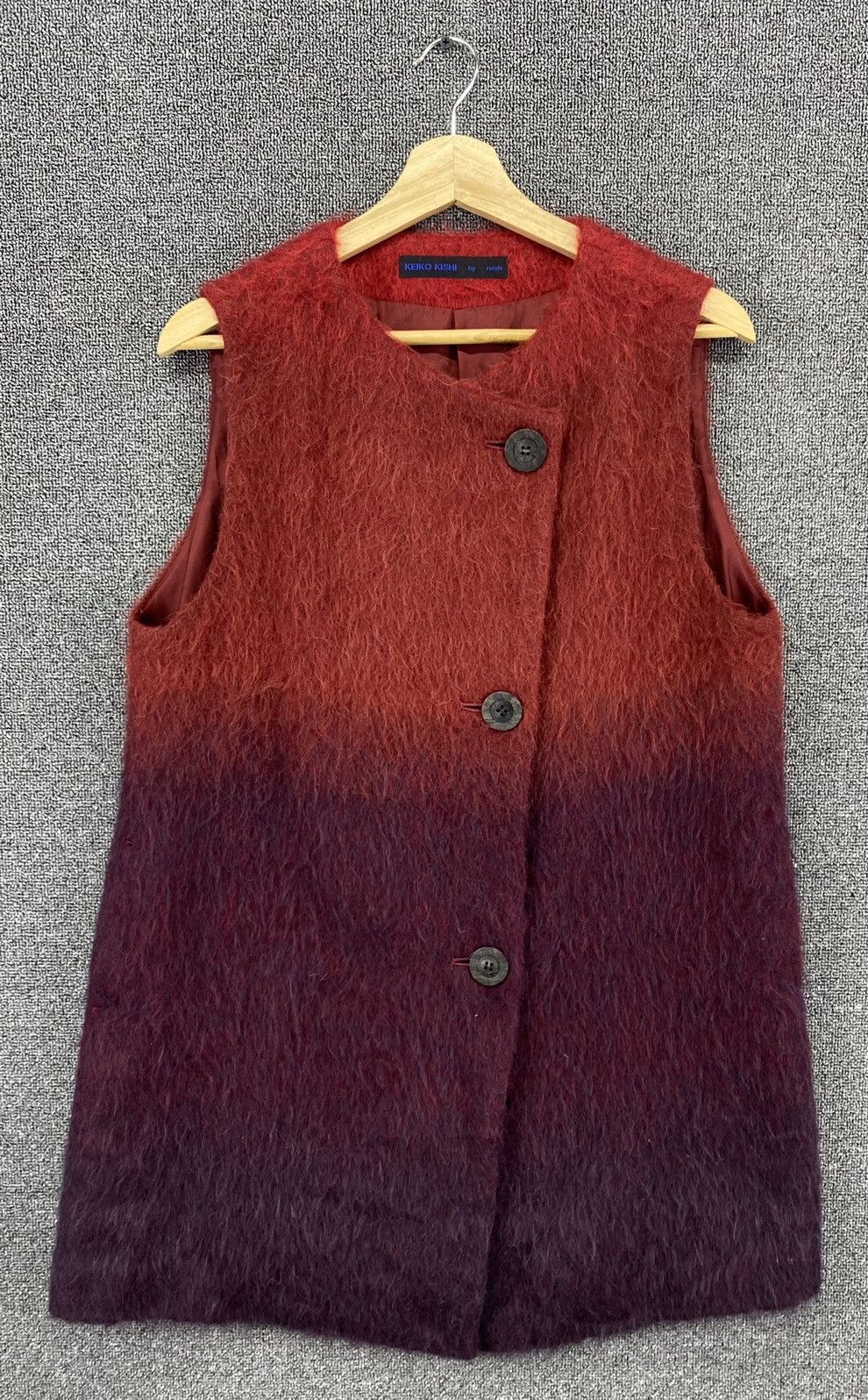Japanese Brand Vintage Keiko Kishi by Nosh Faux Fur Long Vest Size M / US 6-8 / IT 42-44 - 1 Thumbnail