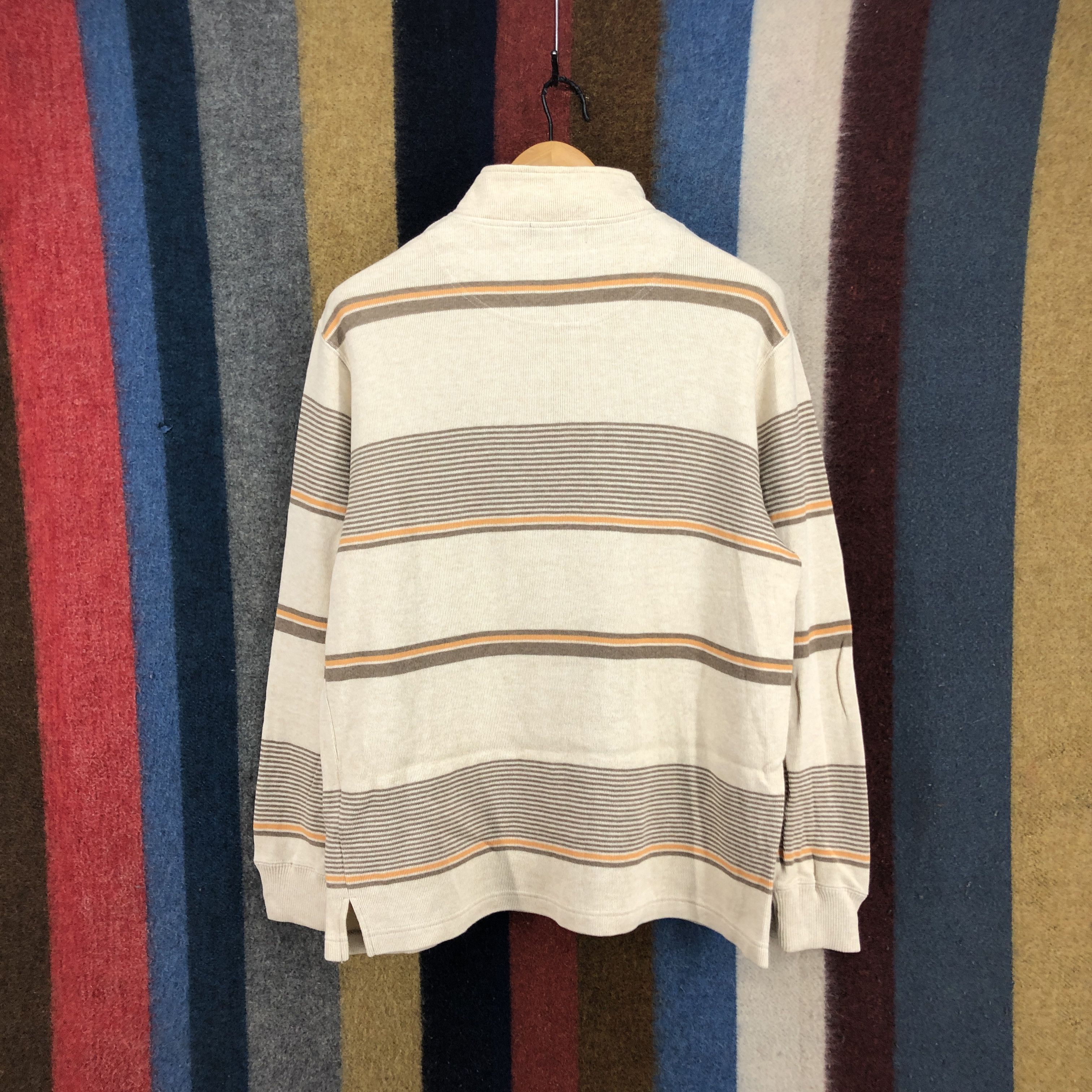 Chaps CHAPS Turtle Neck Stripe Sweatshirt #07-01 Size US M / EU 48-50 / 2 - 8 Thumbnail