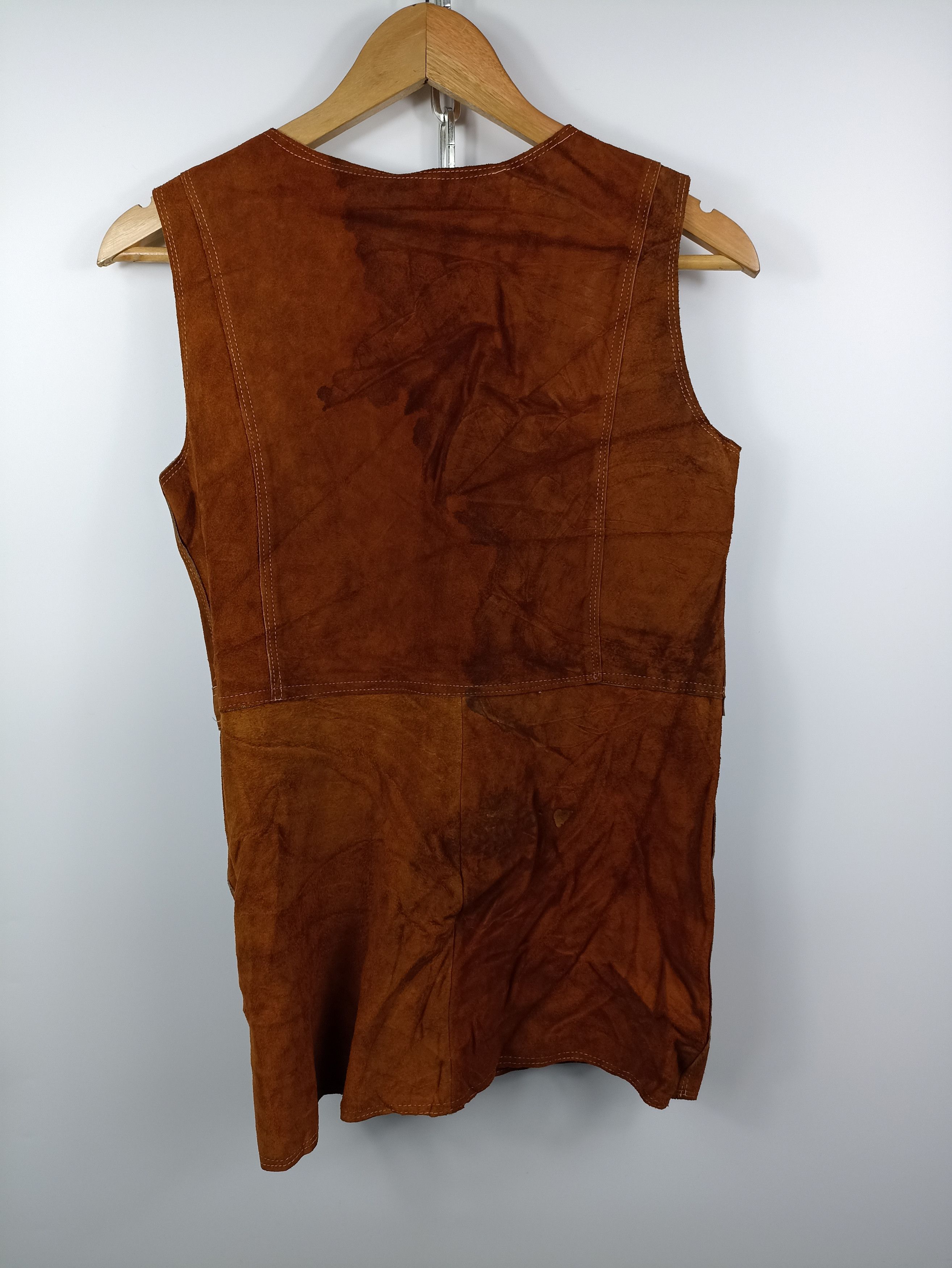 Cowboy Equipment × Leather × Vintage Vintage suede leather cowboy vest Size M / US 6-8 / IT 42-44 - 3 Thumbnail
