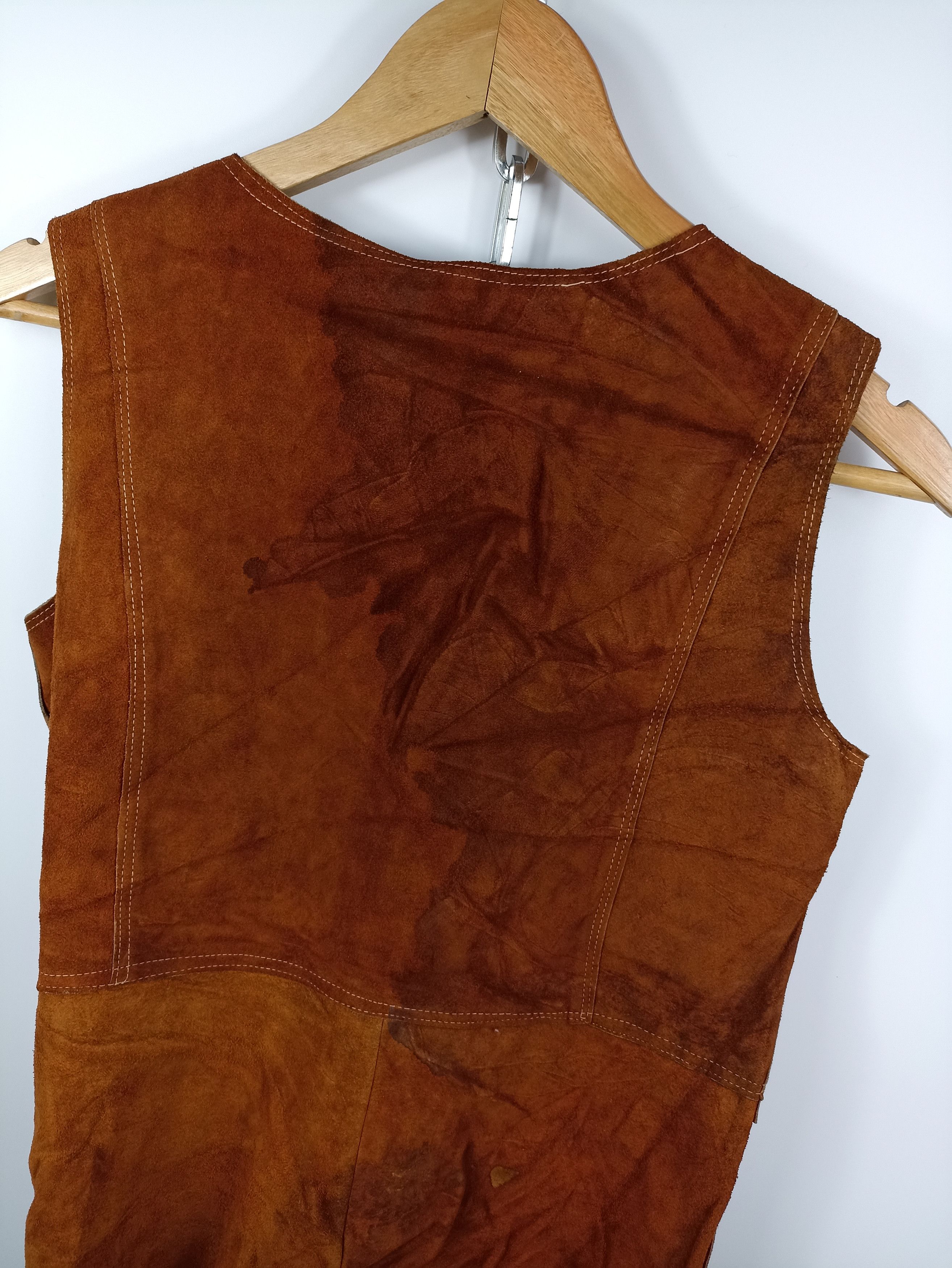 Cowboy Equipment × Leather × Vintage Vintage suede leather cowboy vest Size M / US 6-8 / IT 42-44 - 4 Thumbnail