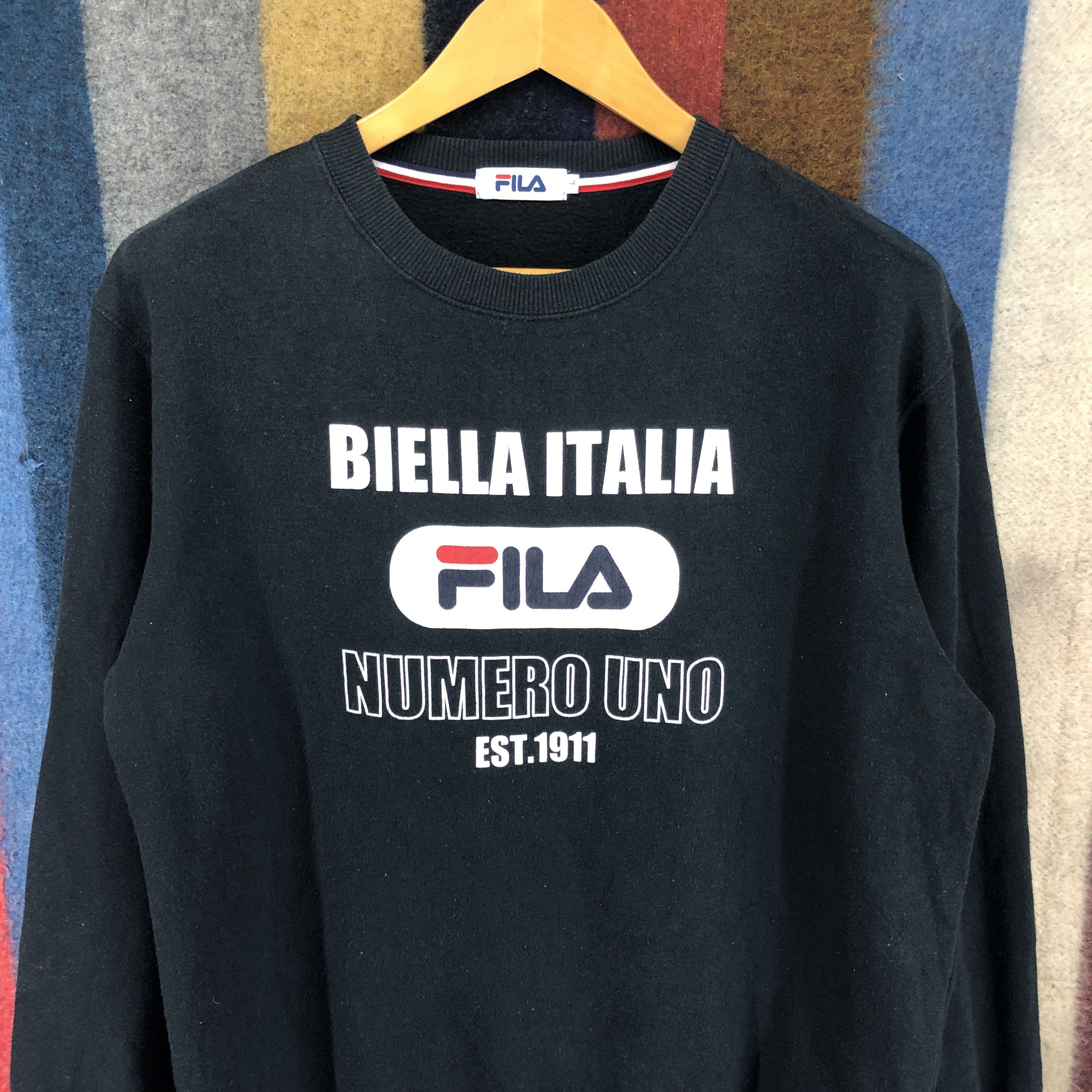 Fila FILA BIELLA ITALIA Crew Neck Sweatshirt #0261\L Size US L / EU 52-54 / 3 - 2 Thumbnail