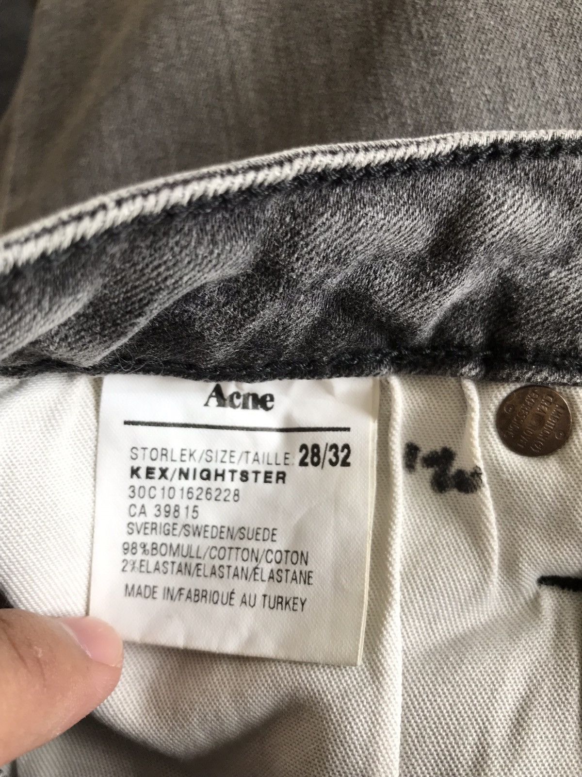 Acne Studios Vintage Acne Studios Acid Wash Jeans Size US 26 / EU 42 - 12 Thumbnail