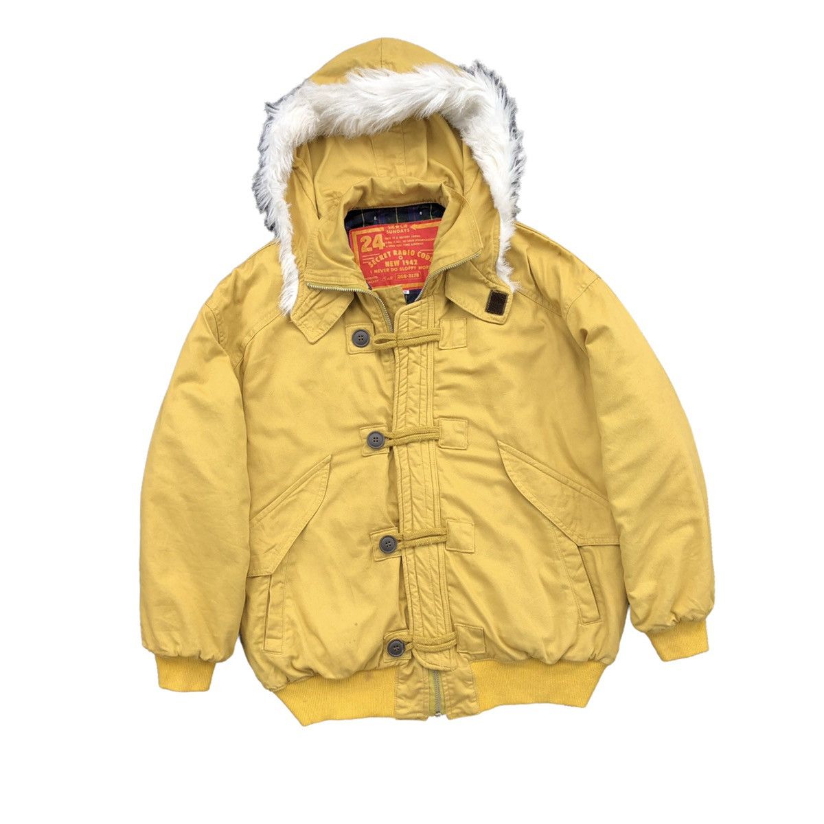 Japanese Brand Vintage Secret Radio. Code Lined Quilted Bomber Jacket Size US M / EU 48-50 / 2 - 4 Thumbnail