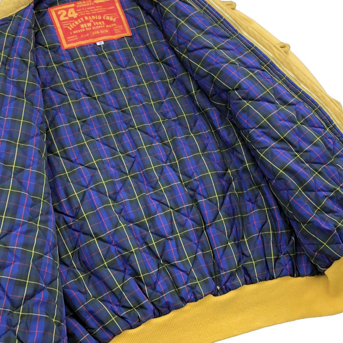 Japanese Brand Vintage Secret Radio. Code Lined Quilted Bomber Jacket Size US M / EU 48-50 / 2 - 7 Thumbnail