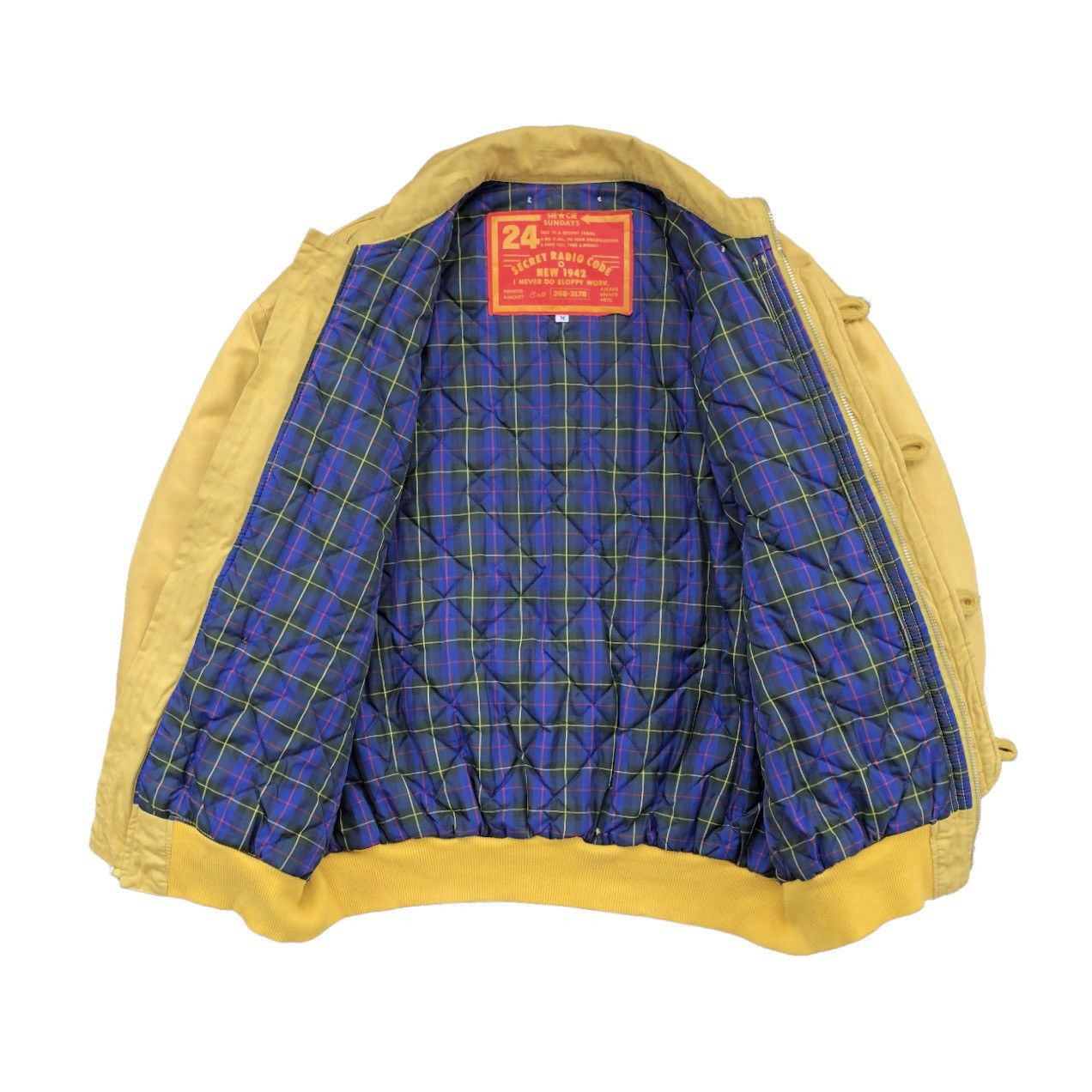 Japanese Brand Vintage Secret Radio. Code Lined Quilted Bomber Jacket Size US M / EU 48-50 / 2 - 6 Thumbnail