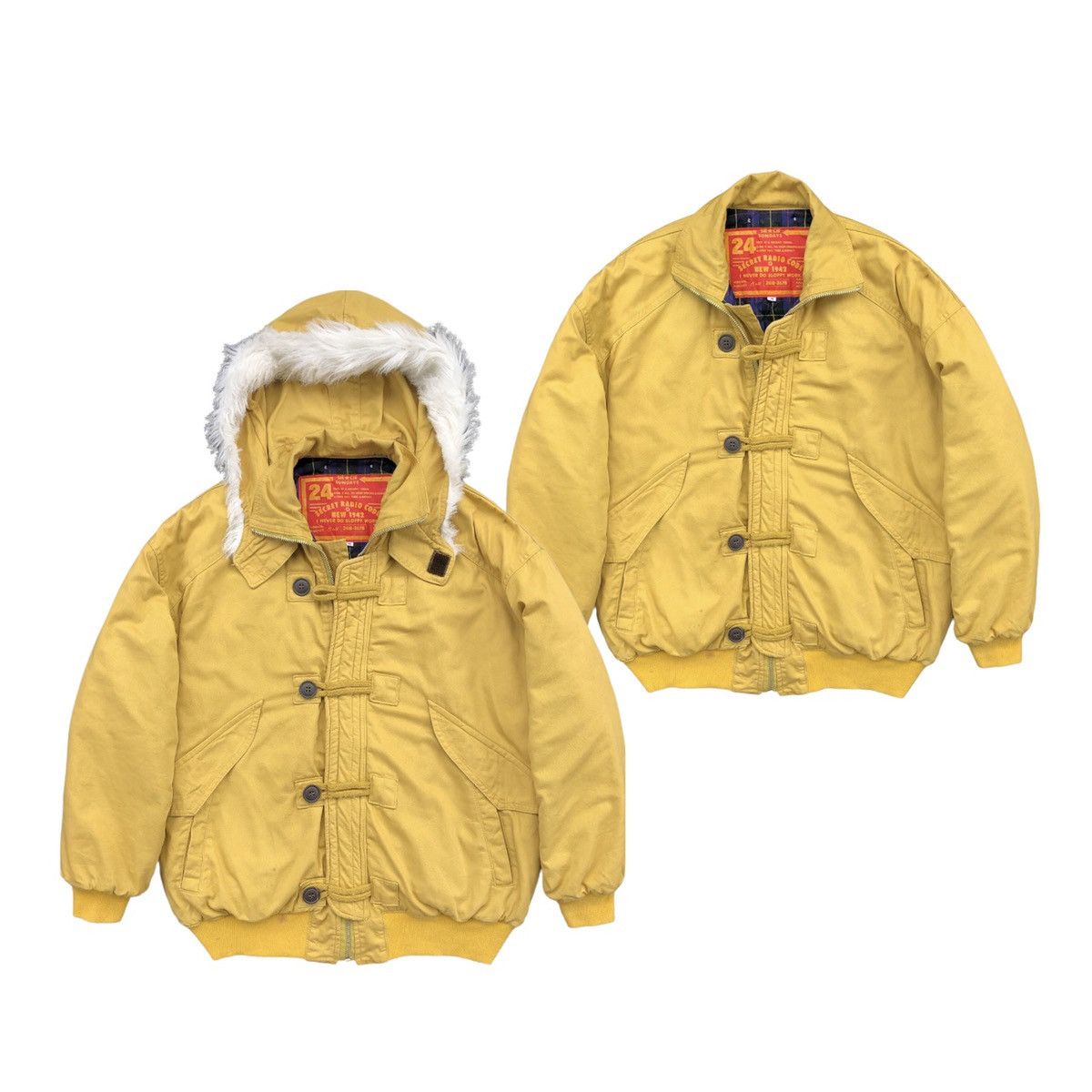 Japanese Brand Vintage Secret Radio. Code Lined Quilted Bomber Jacket Size US M / EU 48-50 / 2 - 2 Thumbnail