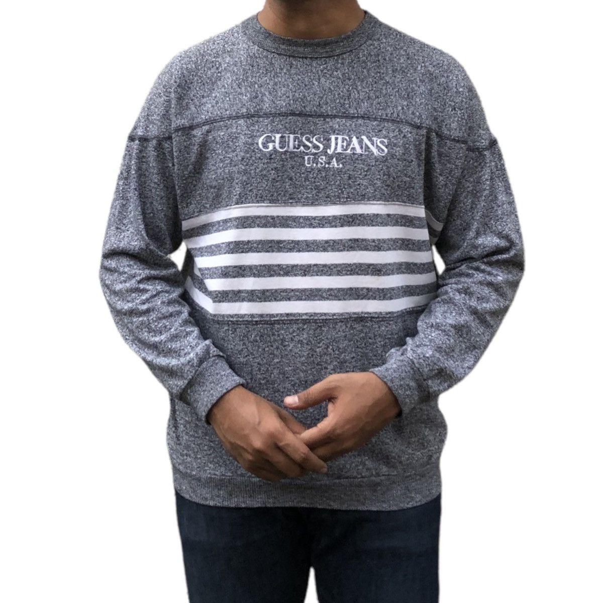 Guess Vintage 90s Guess by Georges Marciano Embroidery Sweatshirt Size US M / EU 48-50 / 2 - 2 Thumbnail