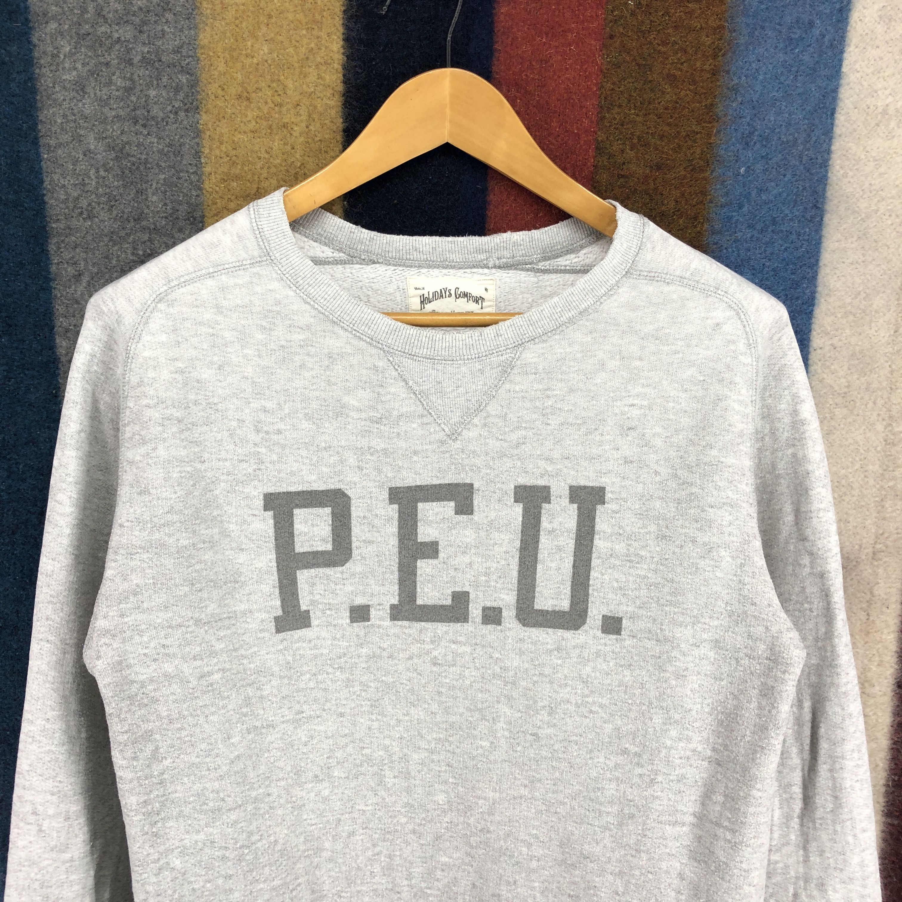 Japanese Brand P.E.U by HOLIDAYS COMFORT Made In Japan Sweatshirt #0288/N Size US S / EU 44-46 / 1 - 2 Thumbnail
