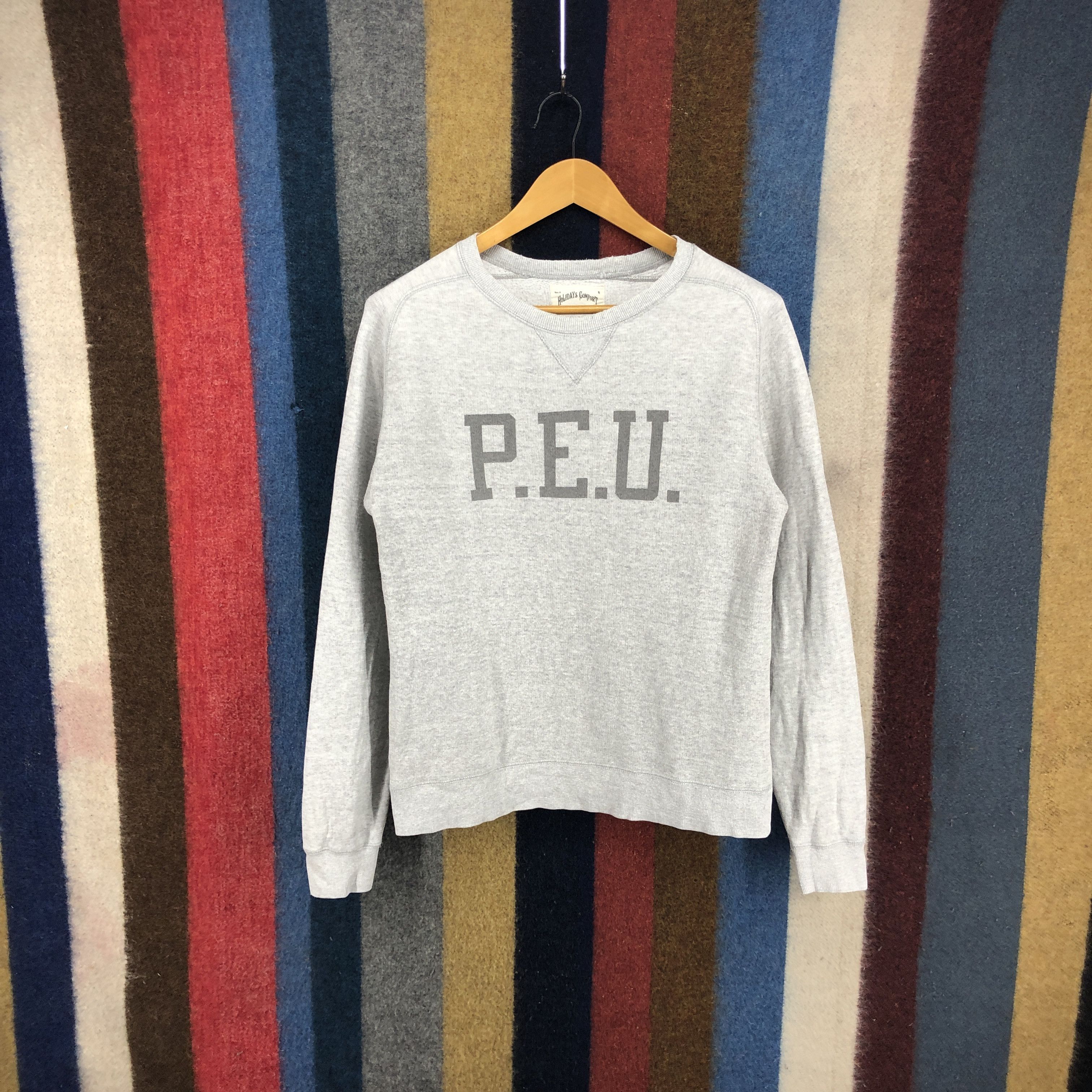 Japanese Brand P.E.U by HOLIDAYS COMFORT Made In Japan Sweatshirt #0288/N Size US S / EU 44-46 / 1 - 1 Thumbnail