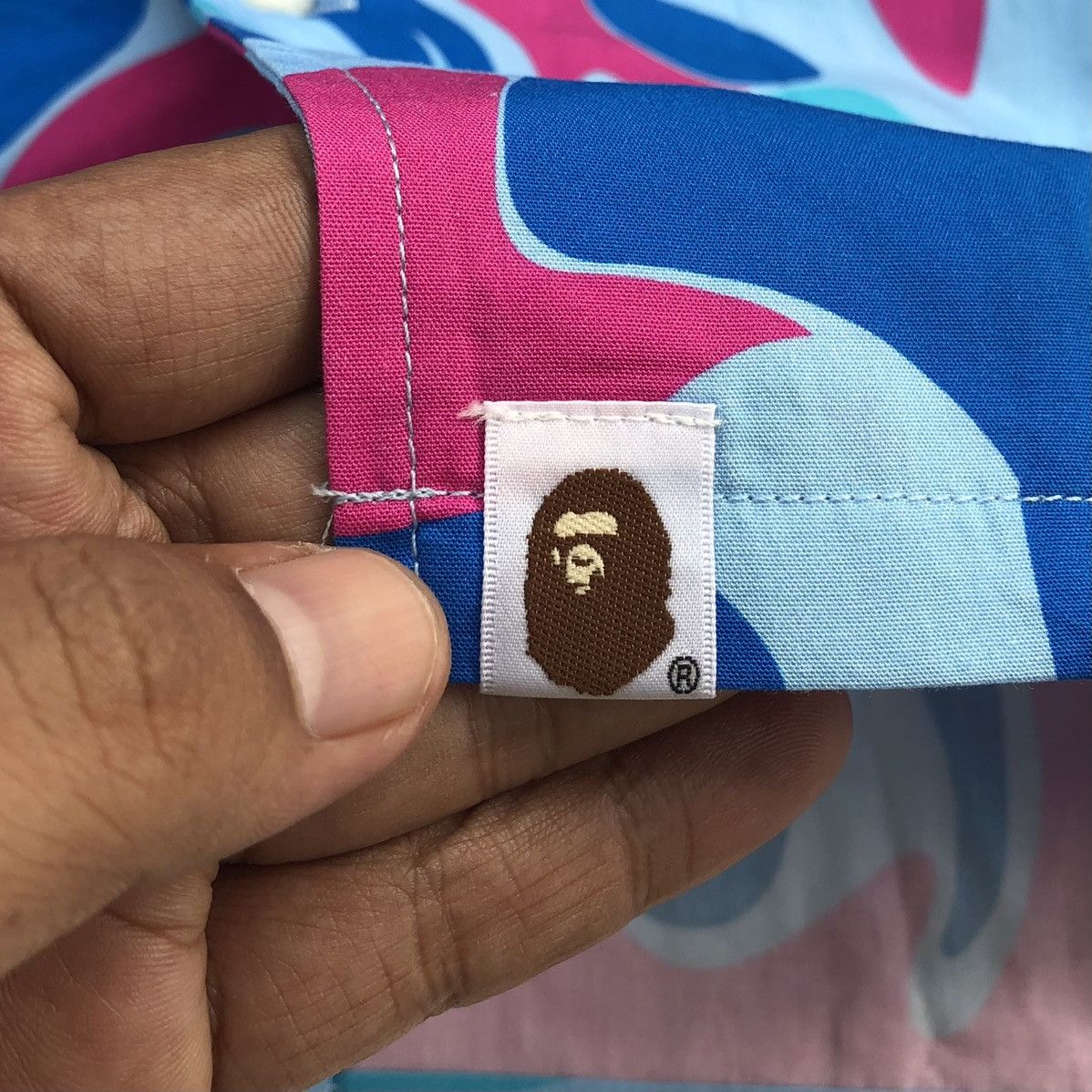 Bape MARBLE CAMO OPEN COLLAR S/S SHIRT Size US S / EU 44-46 / 1 - 11 Thumbnail