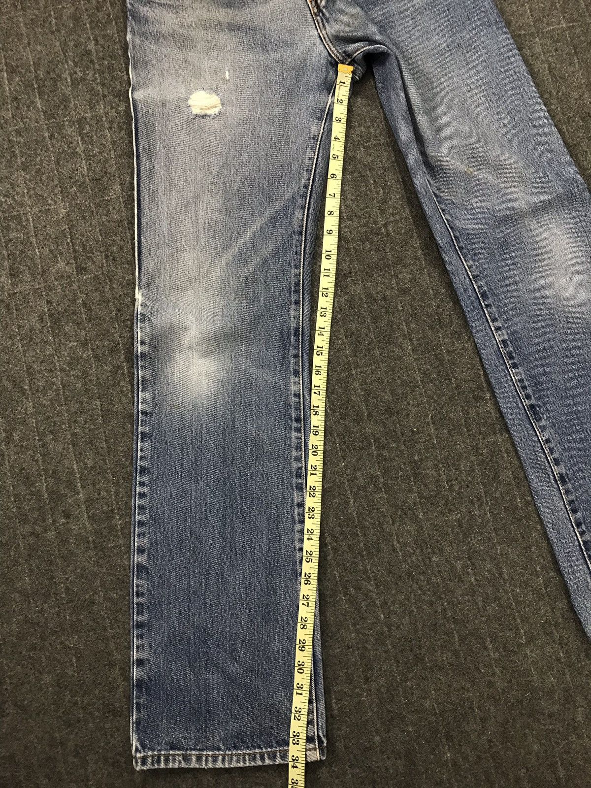 Levi's Vintage Clothing Levis 517 Distressed Denim Jeans Pant beauty fade Size US 33 - 24 Thumbnail