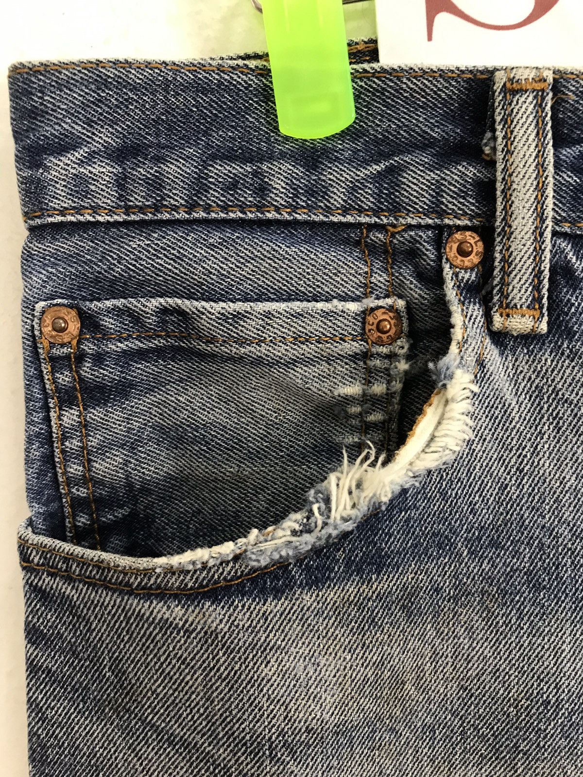 Levi's Vintage Clothing Levis 517 Distressed Denim Jeans Pant beauty fade Size US 33 - 7 Thumbnail
