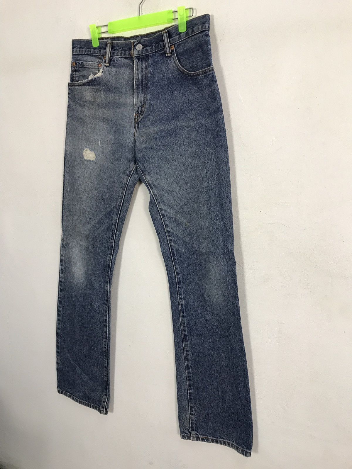 Levi's Vintage Clothing Levis 517 Distressed Denim Jeans Pant beauty fade Size US 33 - 9 Thumbnail