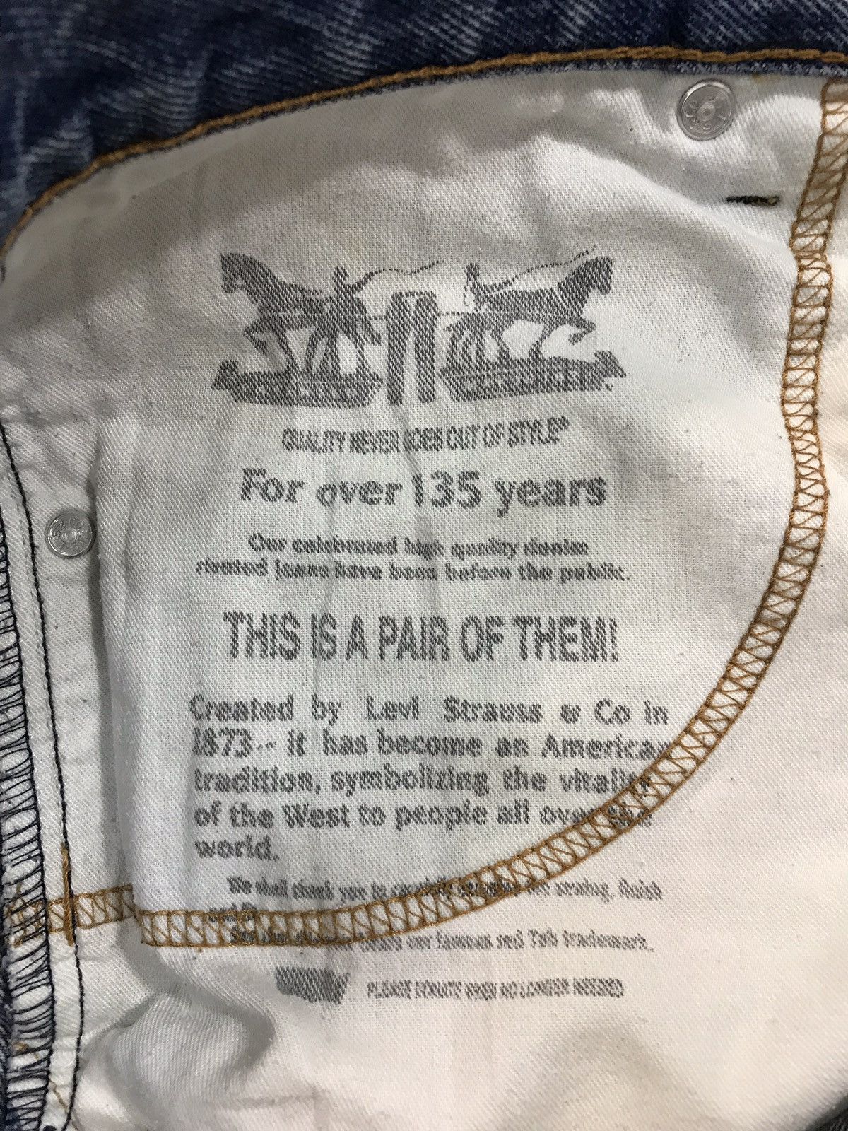 Levi's Vintage Clothing Levis 517 Distressed Denim Jeans Pant beauty fade Size US 33 - 15 Thumbnail