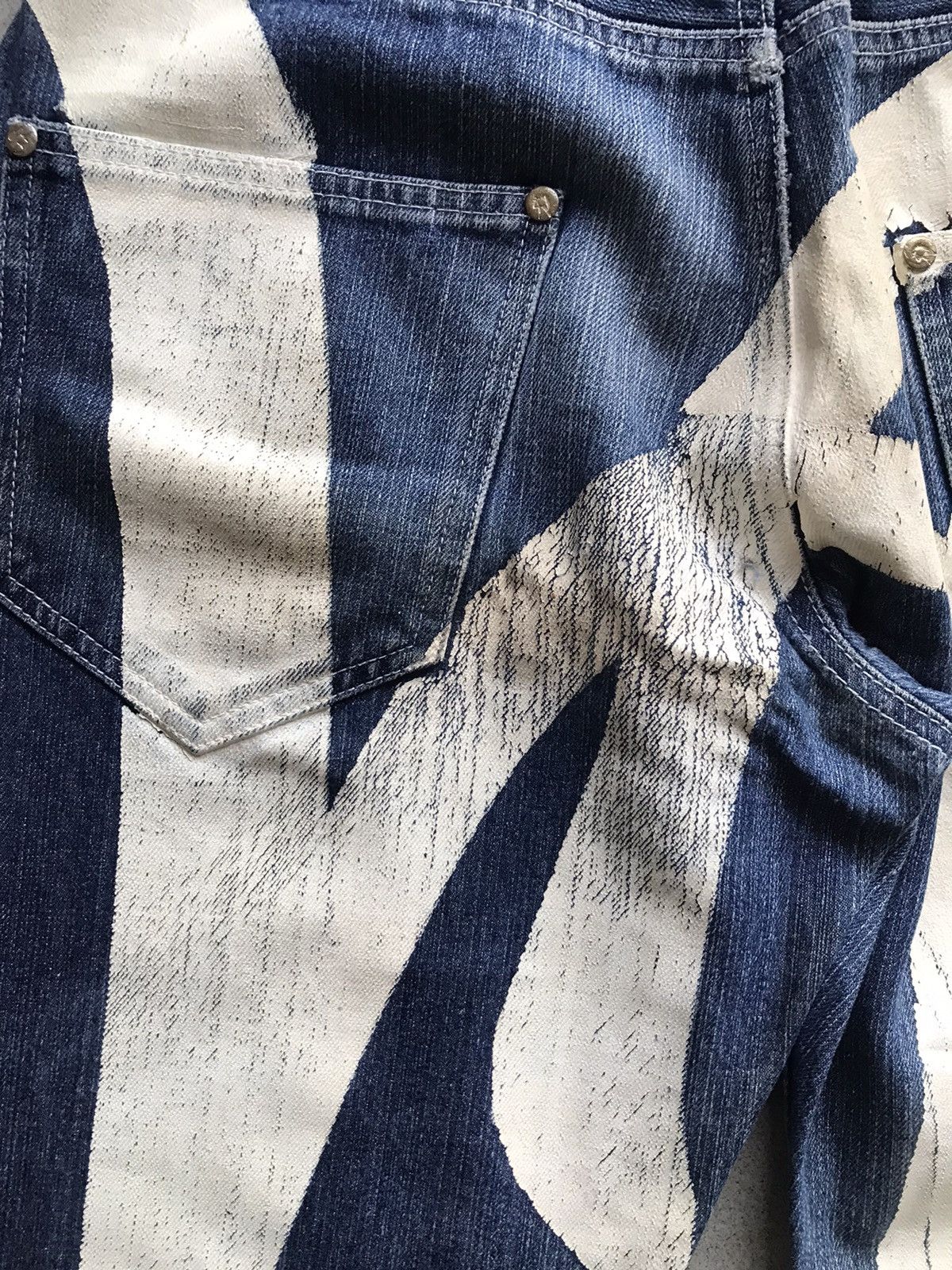If Six Was Nine × Japanese Brand × Le Grande Bleu (L.G.B.) DOP Denim West Side Daicock Evisu Style Size US 31 - 5 Thumbnail