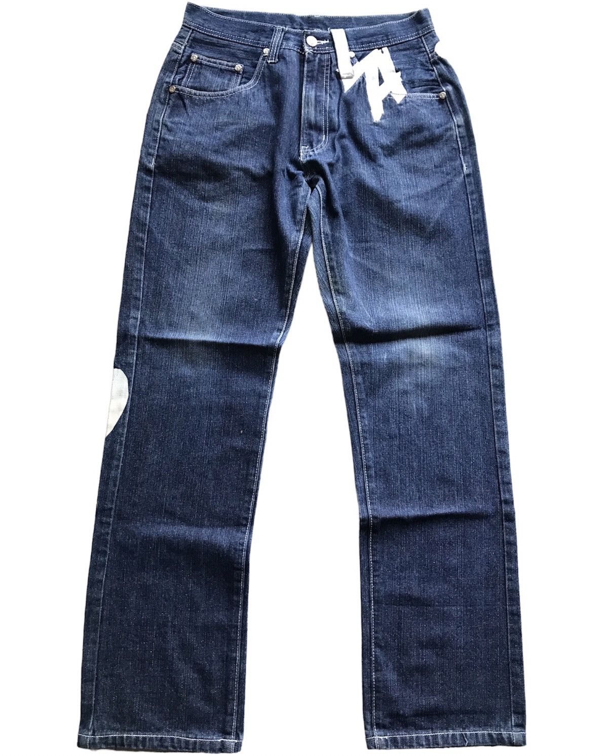 If Six Was Nine × Japanese Brand × Le Grande Bleu (L.G.B.) DOP Denim West Side Daicock Evisu Style Size US 31 - 2 Thumbnail