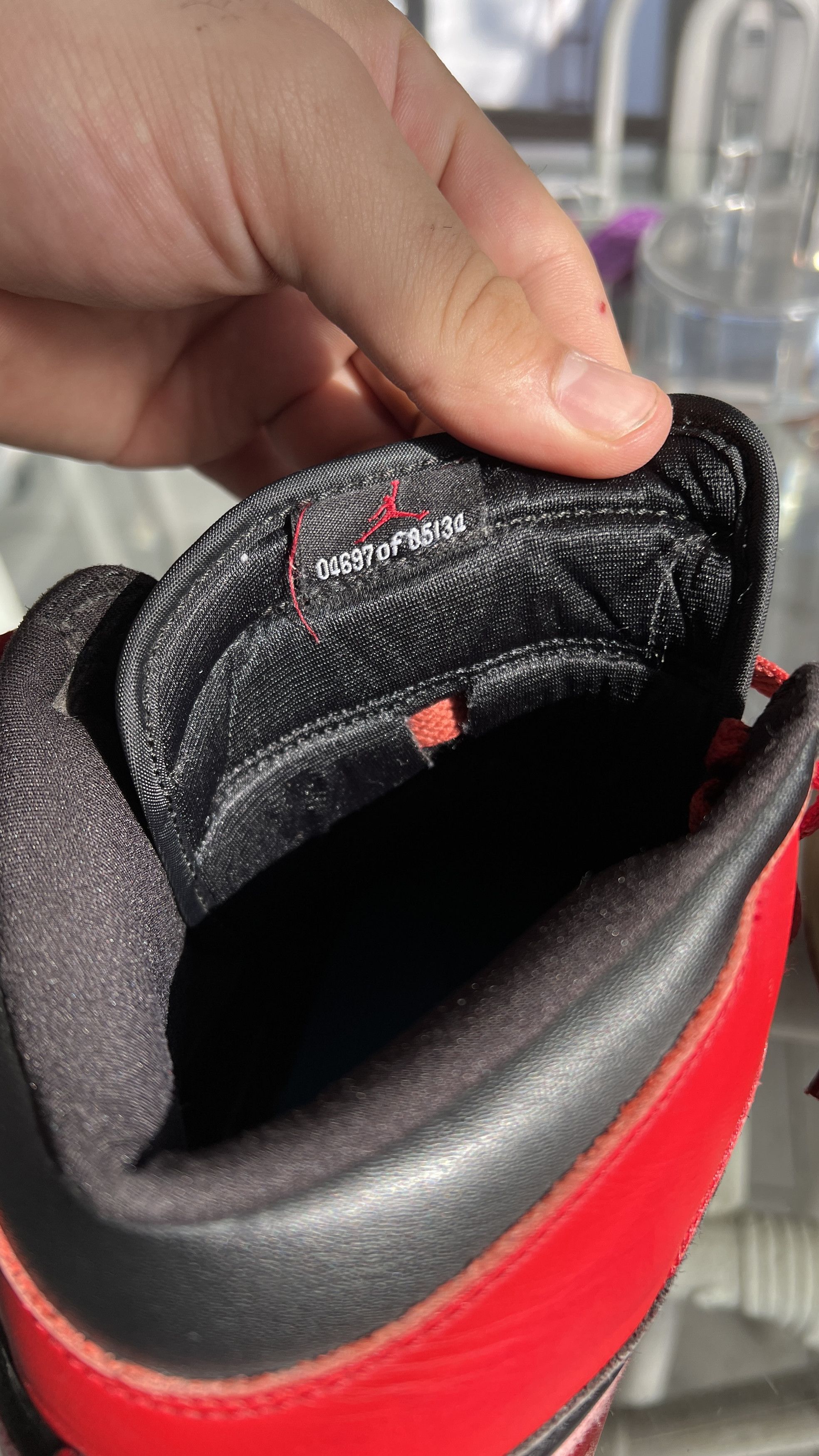 Jordan Brand 2001 Jordan 1 high Retro 'Bred' Size 12 ( + Foxtrot Laces ) Size US 12 / EU 45 - 11 Thumbnail
