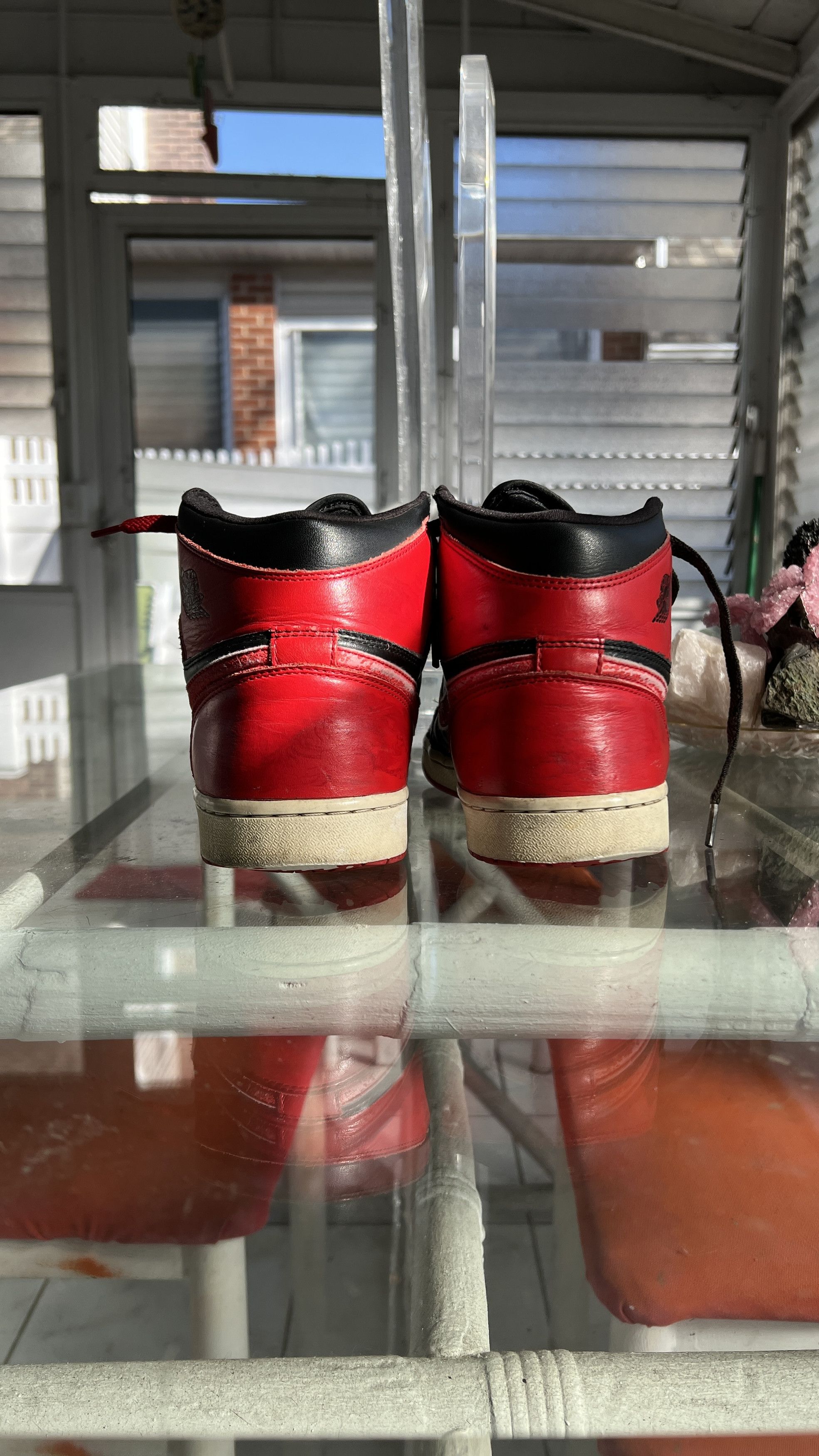 Jordan Brand 2001 Jordan 1 high Retro 'Bred' Size 12 ( + Foxtrot Laces ) Size US 12 / EU 45 - 7 Thumbnail