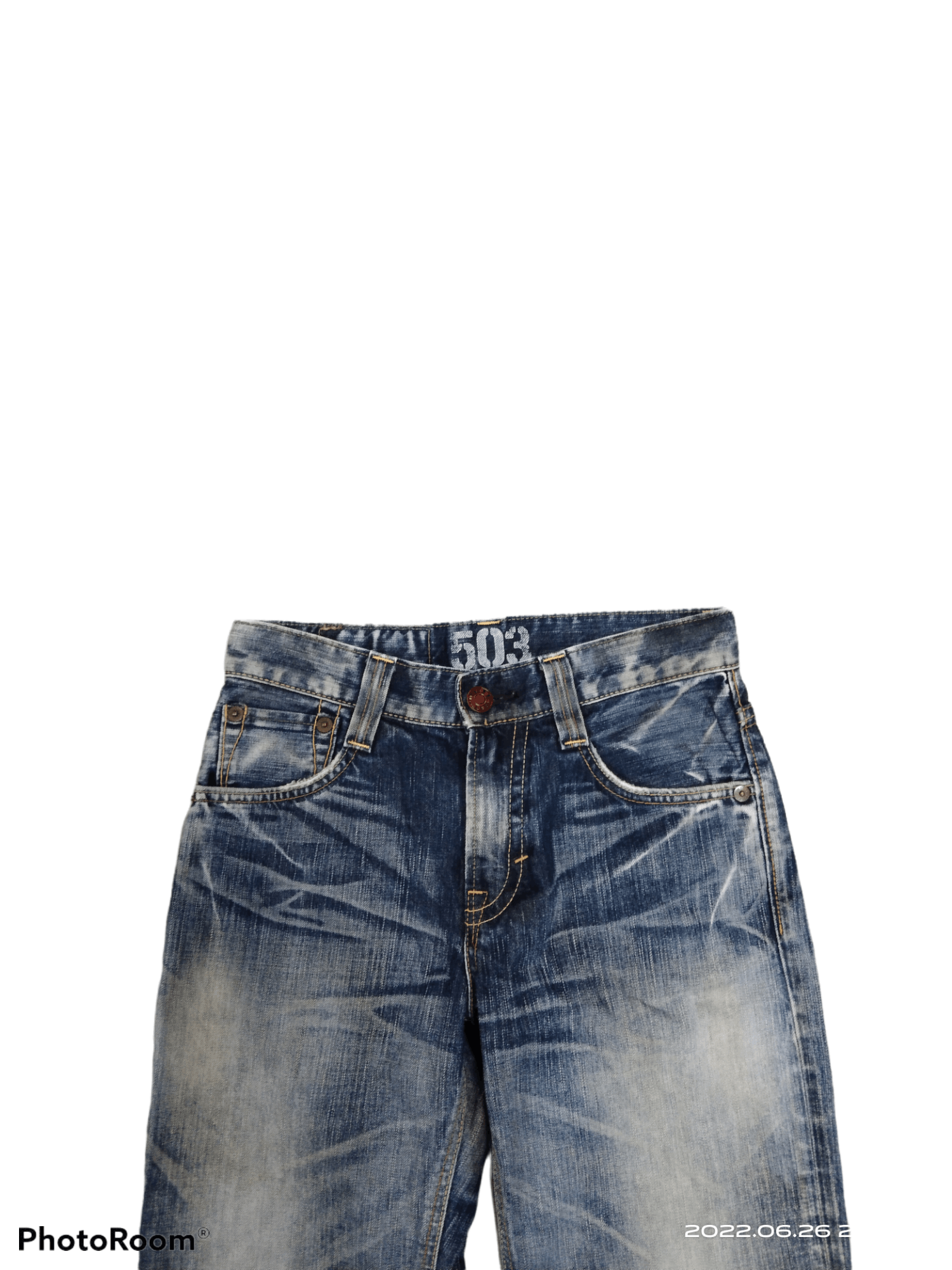 Japanese Brand THRASHED EDWIN MADE IN JAPAN DENIM PANTS Size US 29 - 3 Thumbnail