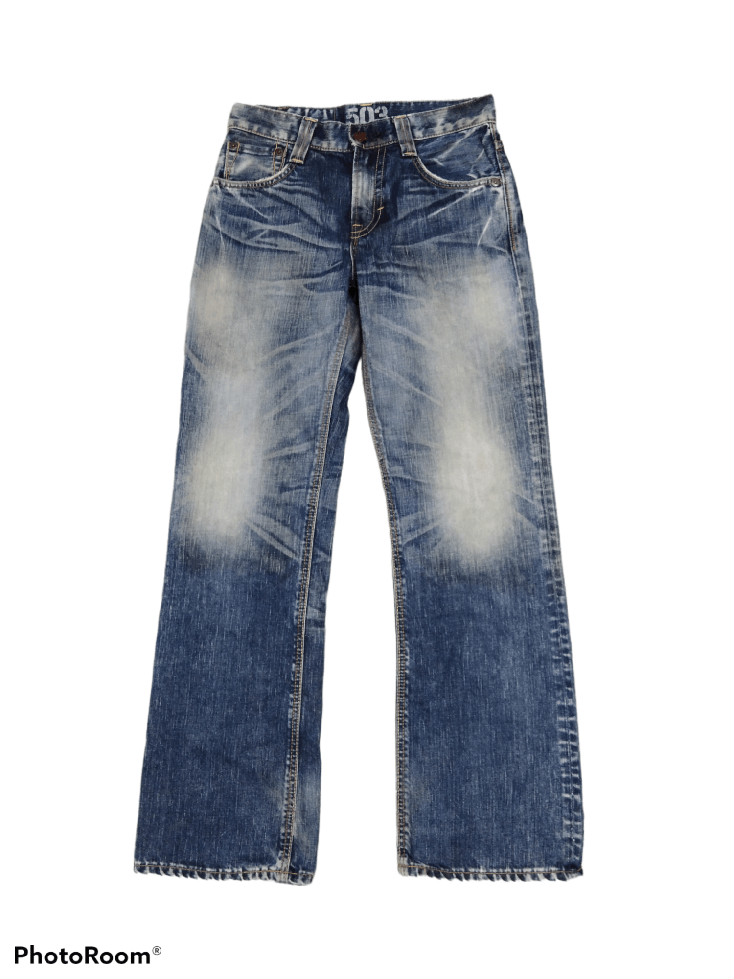 Japanese Brand THRASHED EDWIN MADE IN JAPAN DENIM PANTS Size US 29 - 1 Thumbnail