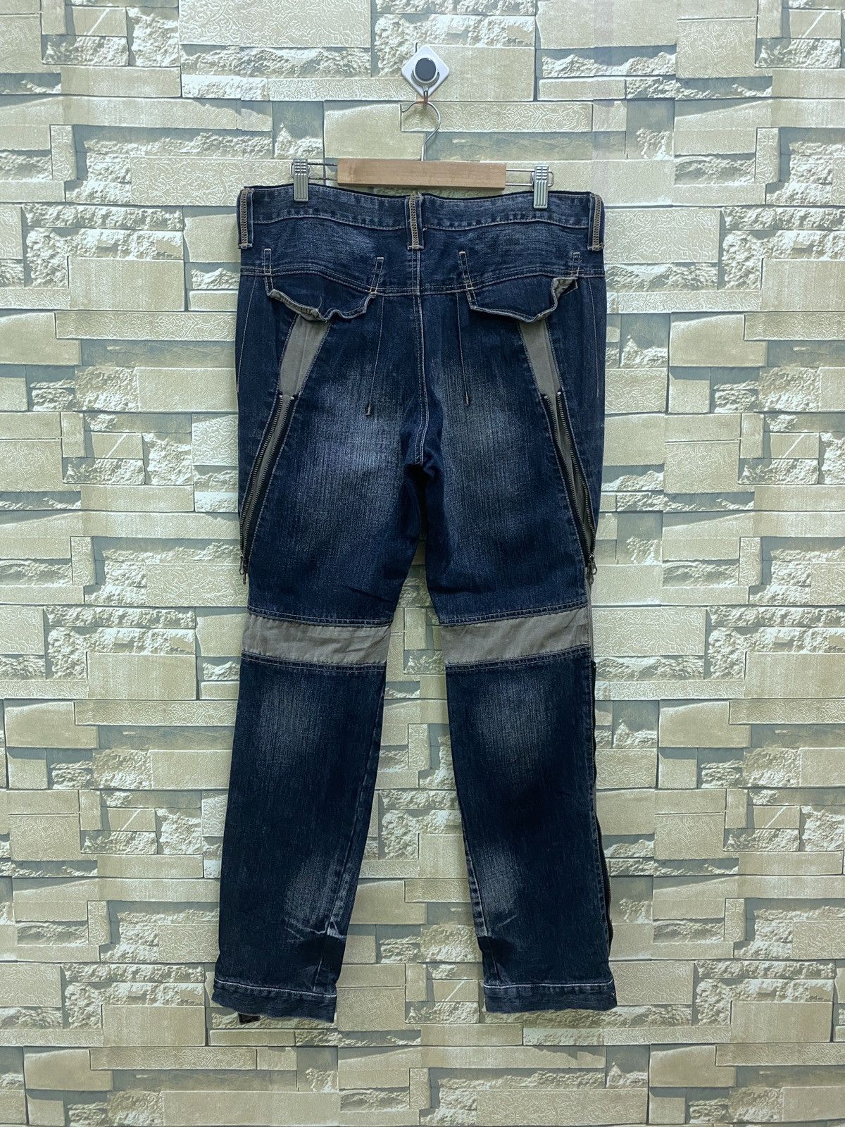 Japanese Brand × PPFM × Vintage Vintage PPFM Multi Zipper Hybrid Bondage Denim Pants Size US 32 / EU 48 - 2 Thumbnail