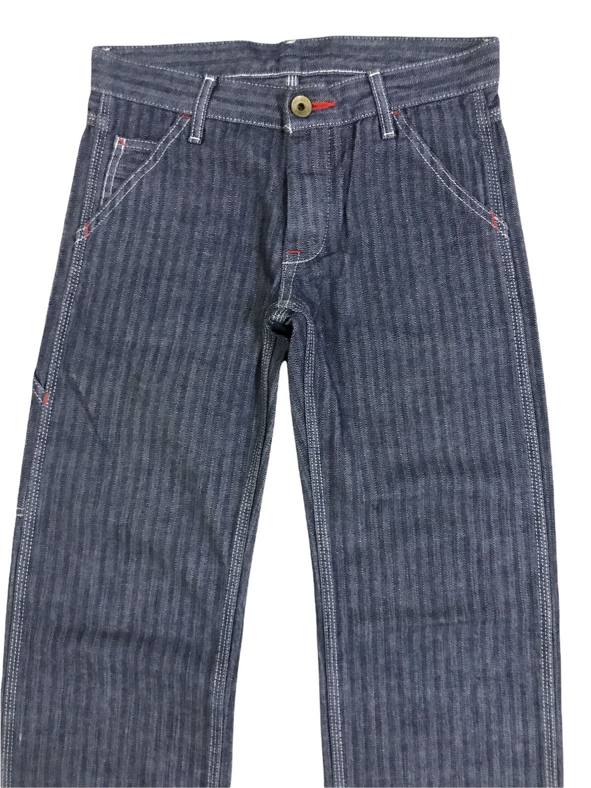 Japanese Brand Japanese Brand Moussy Herringbone Workwear Buckle Belt Pant Size US 28 / EU 44 - 3 Thumbnail