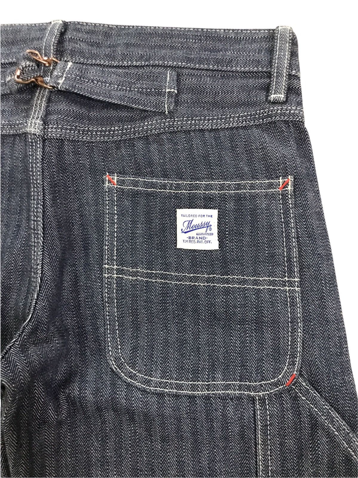 Japanese Brand Japanese Brand Moussy Herringbone Workwear Buckle Belt Pant Size US 28 / EU 44 - 7 Thumbnail