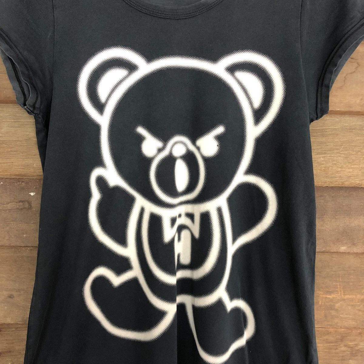 Hysteric Glamour DLL Hystric Glamour teddy fuck Black Short Sleeve #c1193DL Size S / US 4 / IT 40 - 7 Thumbnail