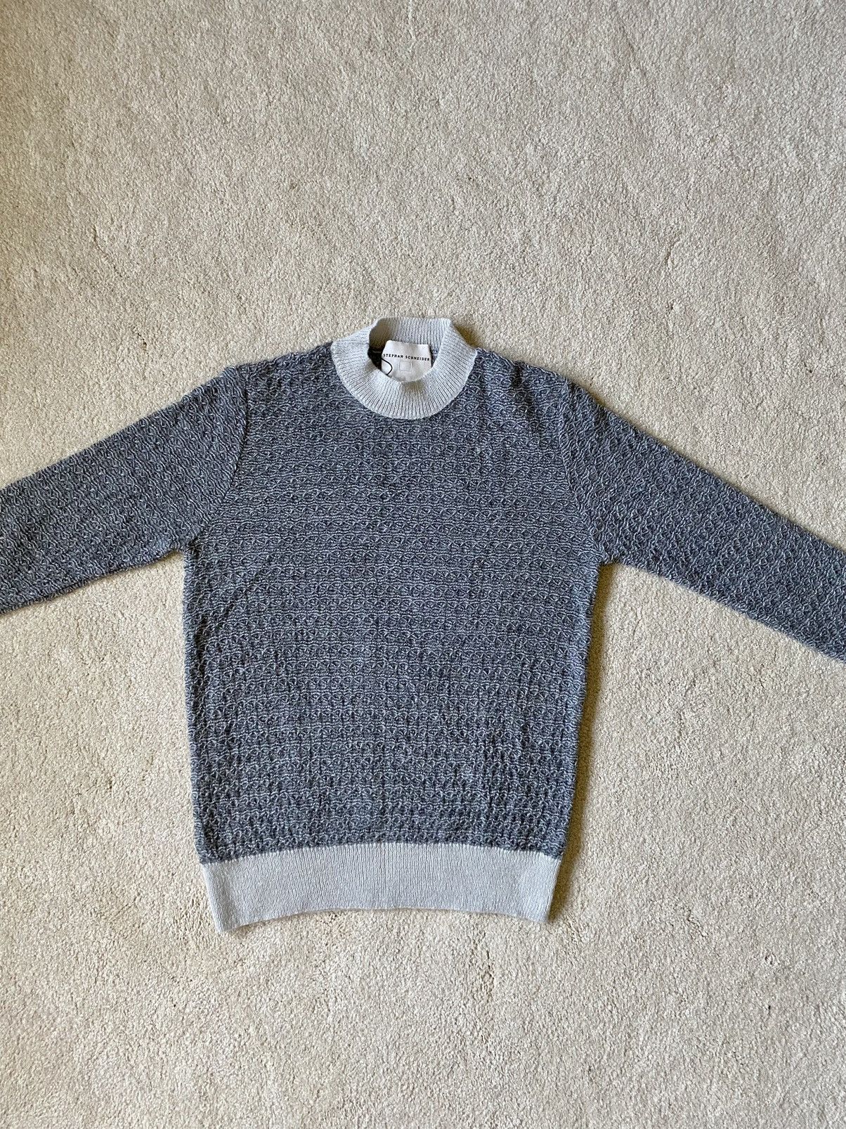 Volume Mohair Blend Gray Melange Sweater
