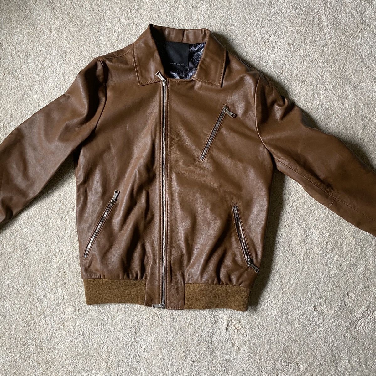 Alessandro Dell'acqua Leather motorcycle jacket Size US M / EU 48-50 / 2 - 3 Thumbnail