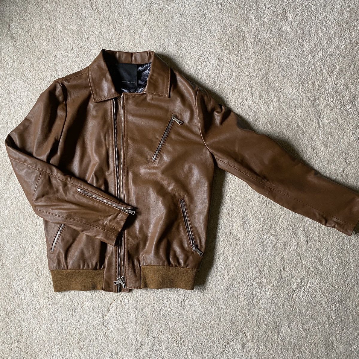 Alessandro Dell'acqua Leather motorcycle jacket Size US M / EU 48-50 / 2 - 2 Thumbnail