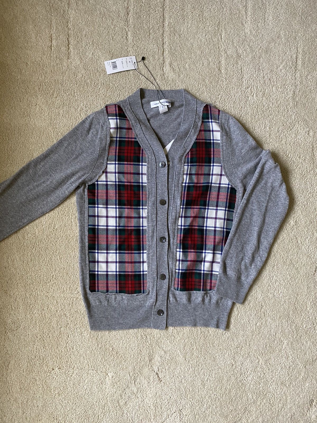 Comme des Garcons SHIRT Maglie plaid wool cardigan Size US M / EU 48-50 / 2 - 1 Thumbnail
