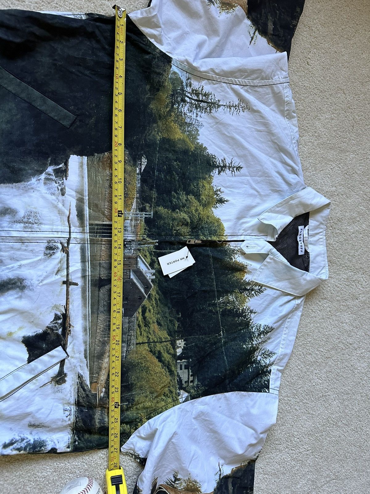 Flagstuff Village and waterfall printed cotton poplin jacket Size US M / EU 48-50 / 2 - 6 Thumbnail
