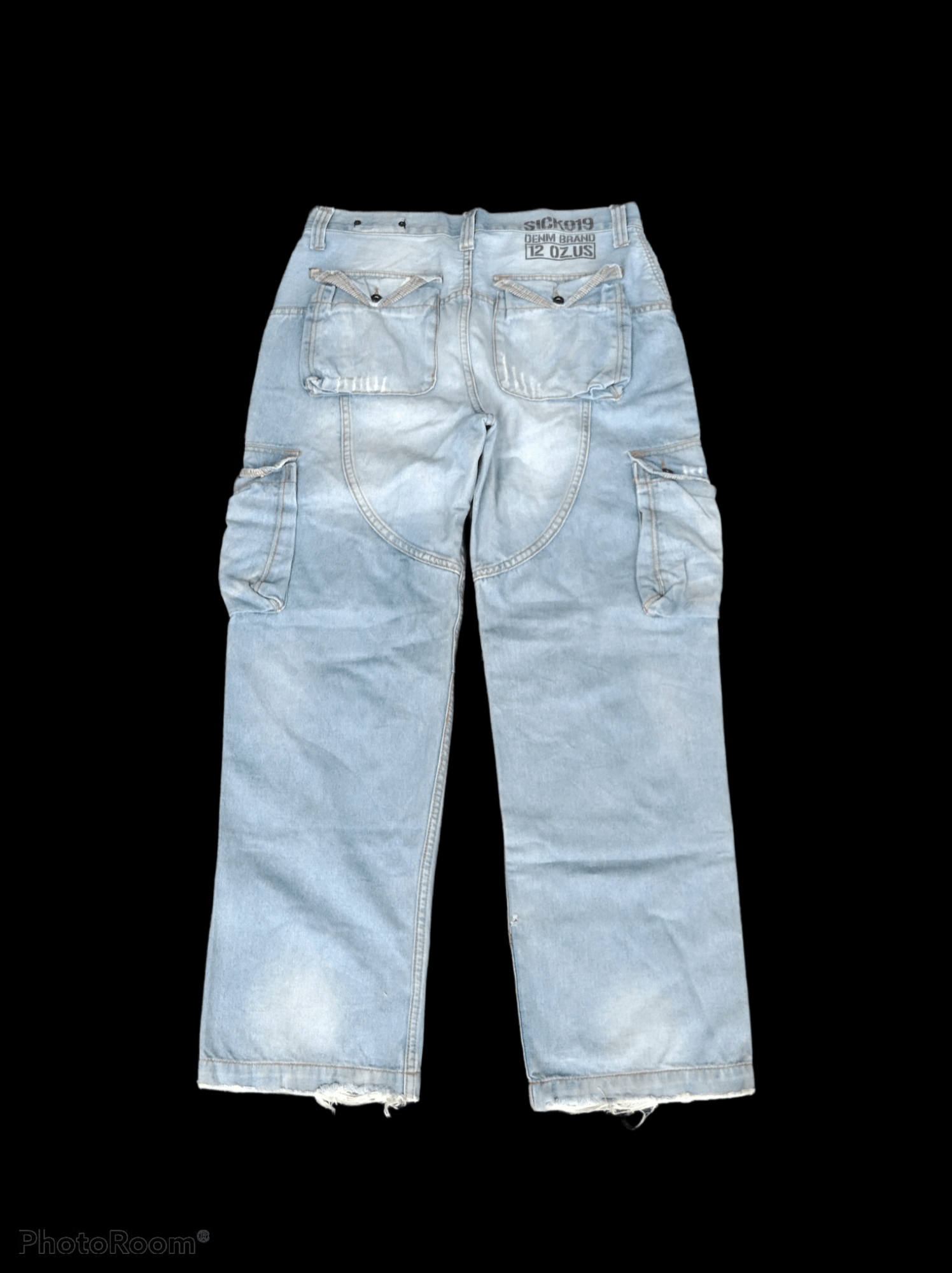 Japanese Brand DiSTRESSED FADED SICK019 CARGO PANTS Size US 34 / EU 50 - 2 Thumbnail