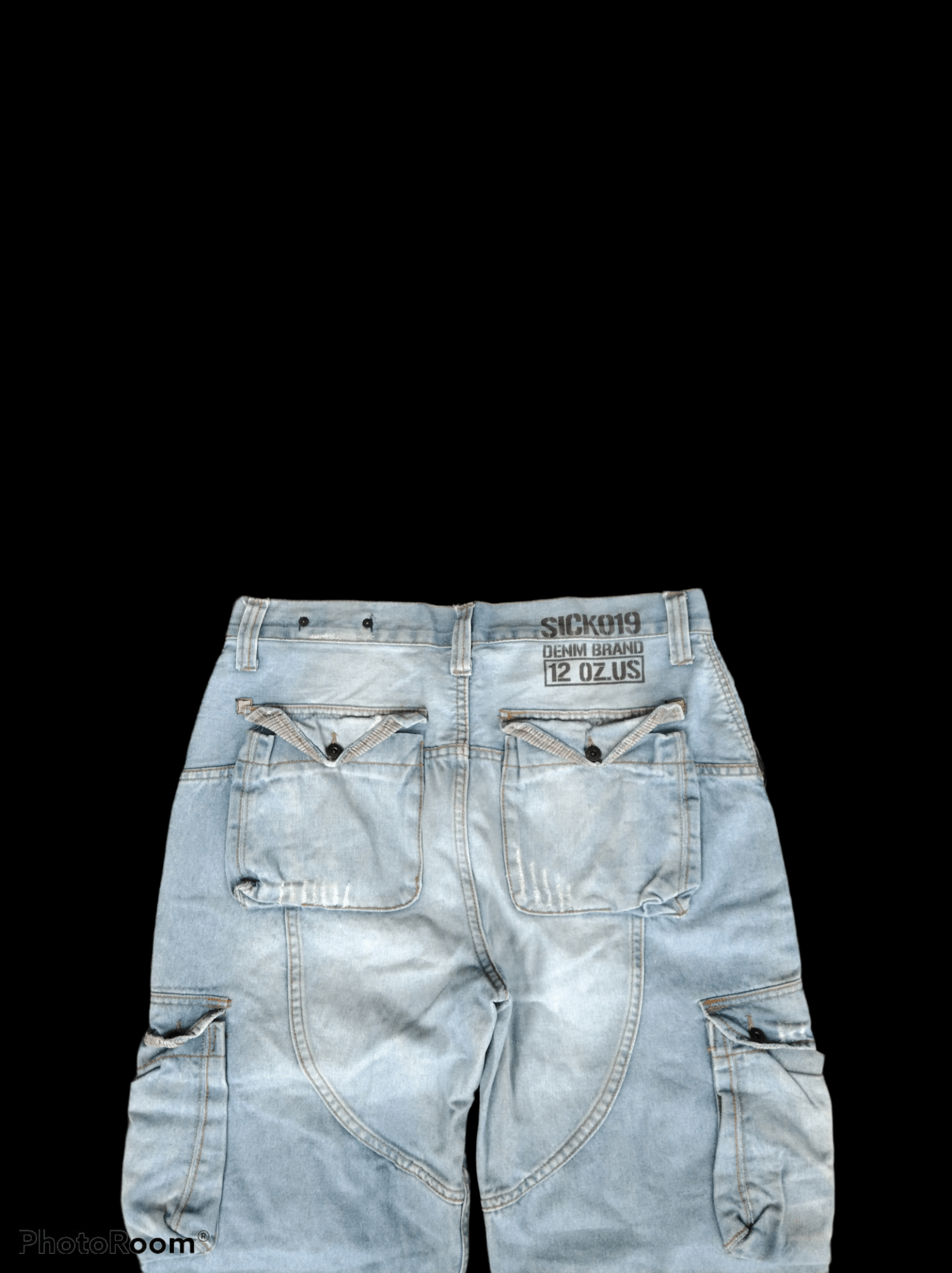 Japanese Brand DiSTRESSED FADED SICK019 CARGO PANTS Size US 34 / EU 50 - 4 Thumbnail